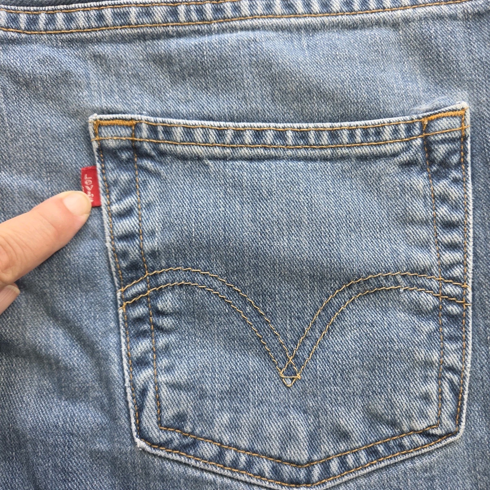 Vintage Levis 567 Mens Jeans Blue 36×31 Loose Bootcut Y2K 2004 Grunge Faded