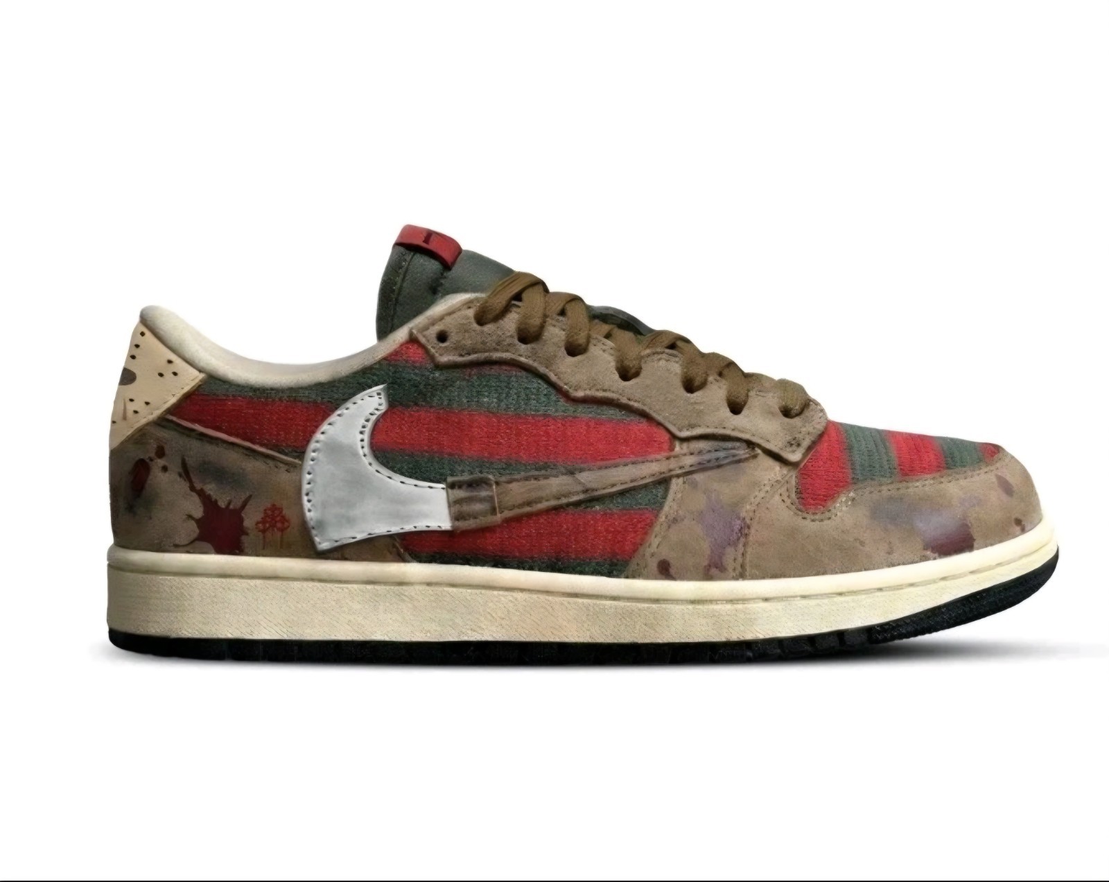 ColdSins Nightmares Custom Jordan 1/Travis Scott Low Men Size 11 Freddy vs Jason