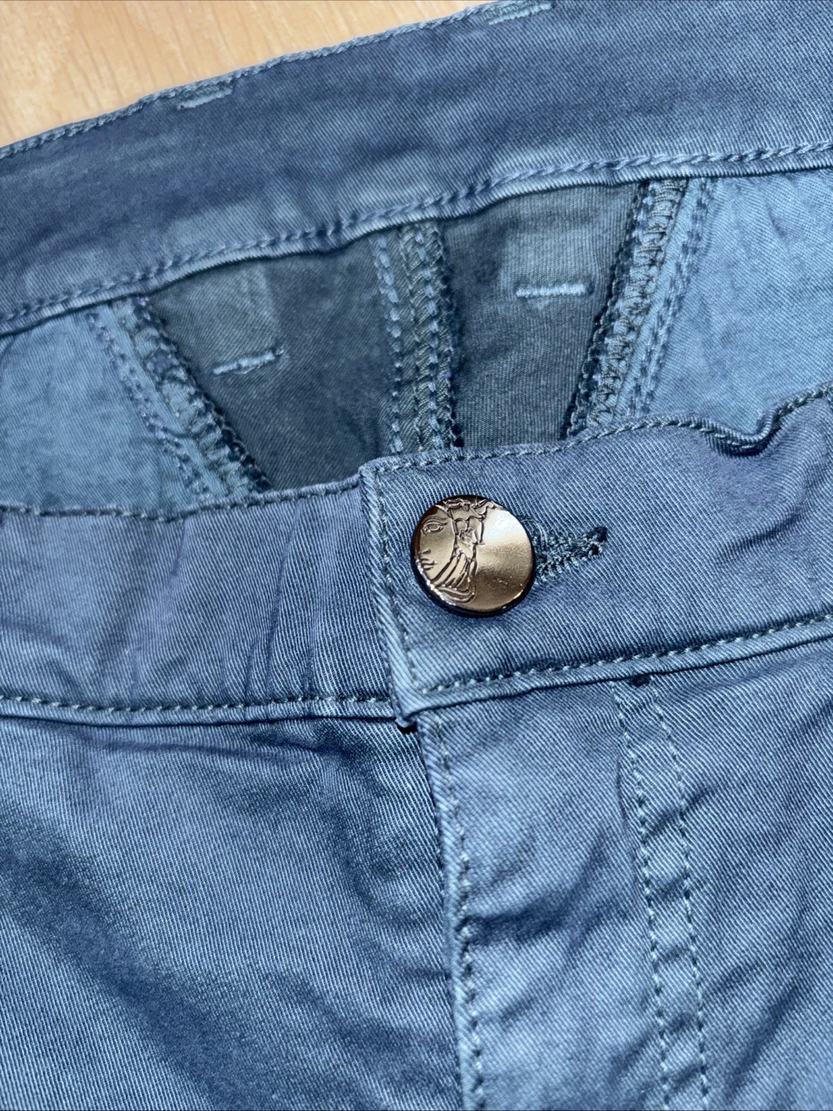 NWT Versace Collection Navy Stretch Moto Pants Size 35×32 MSRP $795
