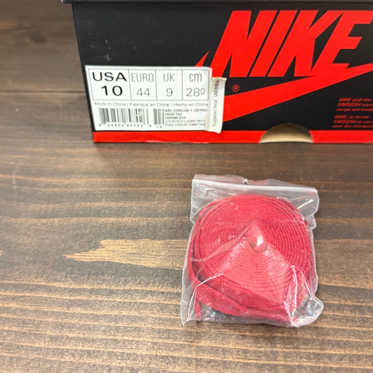 Jordan 1 Retro High Bred Toe (Pre-Owned) – 555088-610-10-PO-2 – (Mode… Size 10