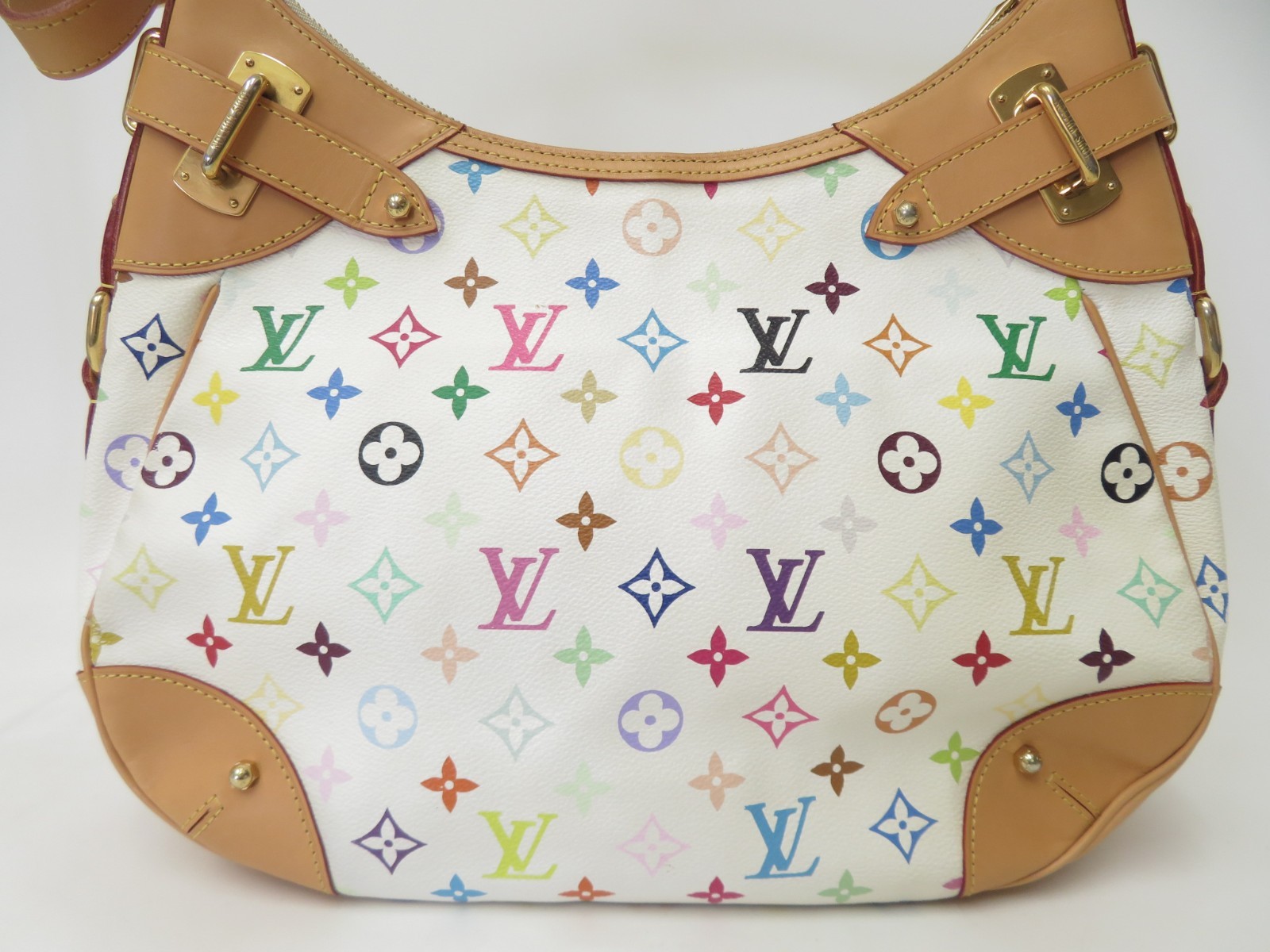 Authentic Louis Vuitton Monogram Multicolor Greta Shoulder Bag M40195 S#52731