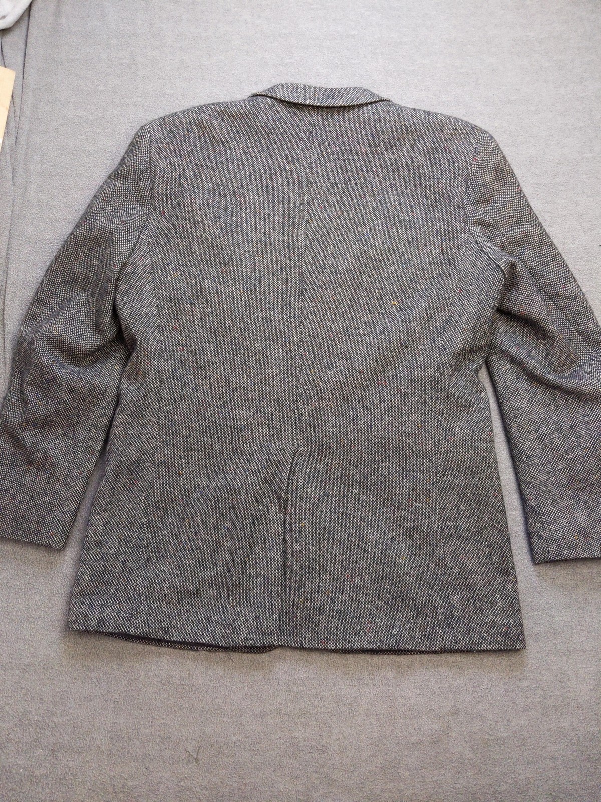 Deansgate Blazer Mens 42 Long Gray Wool Tweed Sport Coat Jacket Tweed Mottled