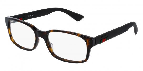 NEW Authentic GUCCI Mens Havana Matte Black Rubber Eye Glasses Frame GG0012O 002