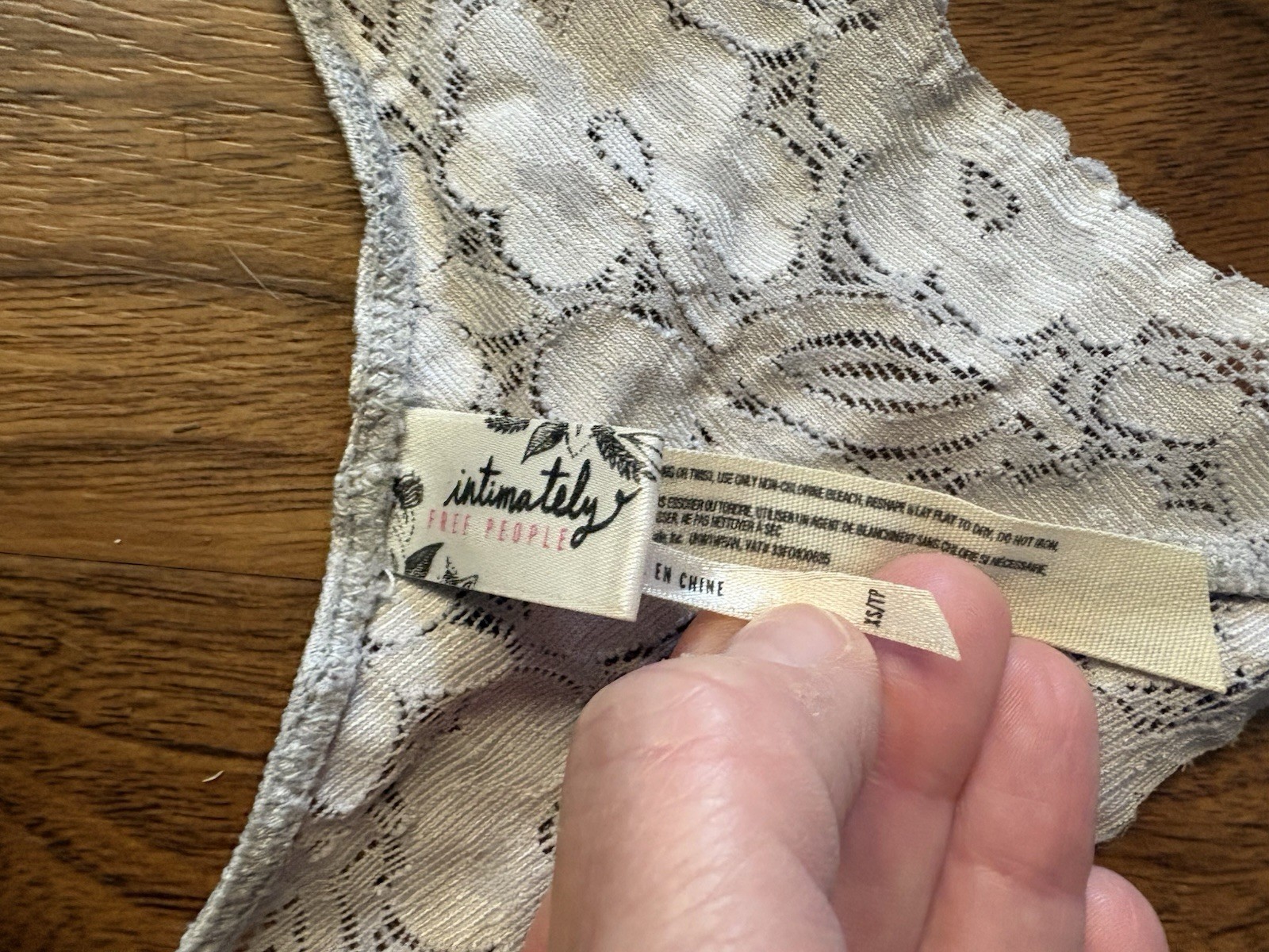 Intimately Free People Women’s Gray Floral Lace bralette XS/S