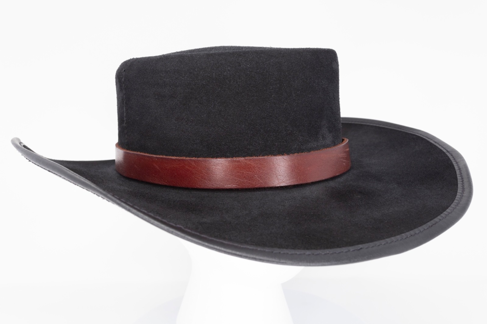Winfield Cover CO. Cowboy Western Style Hat Suede Leather Black (Size M)