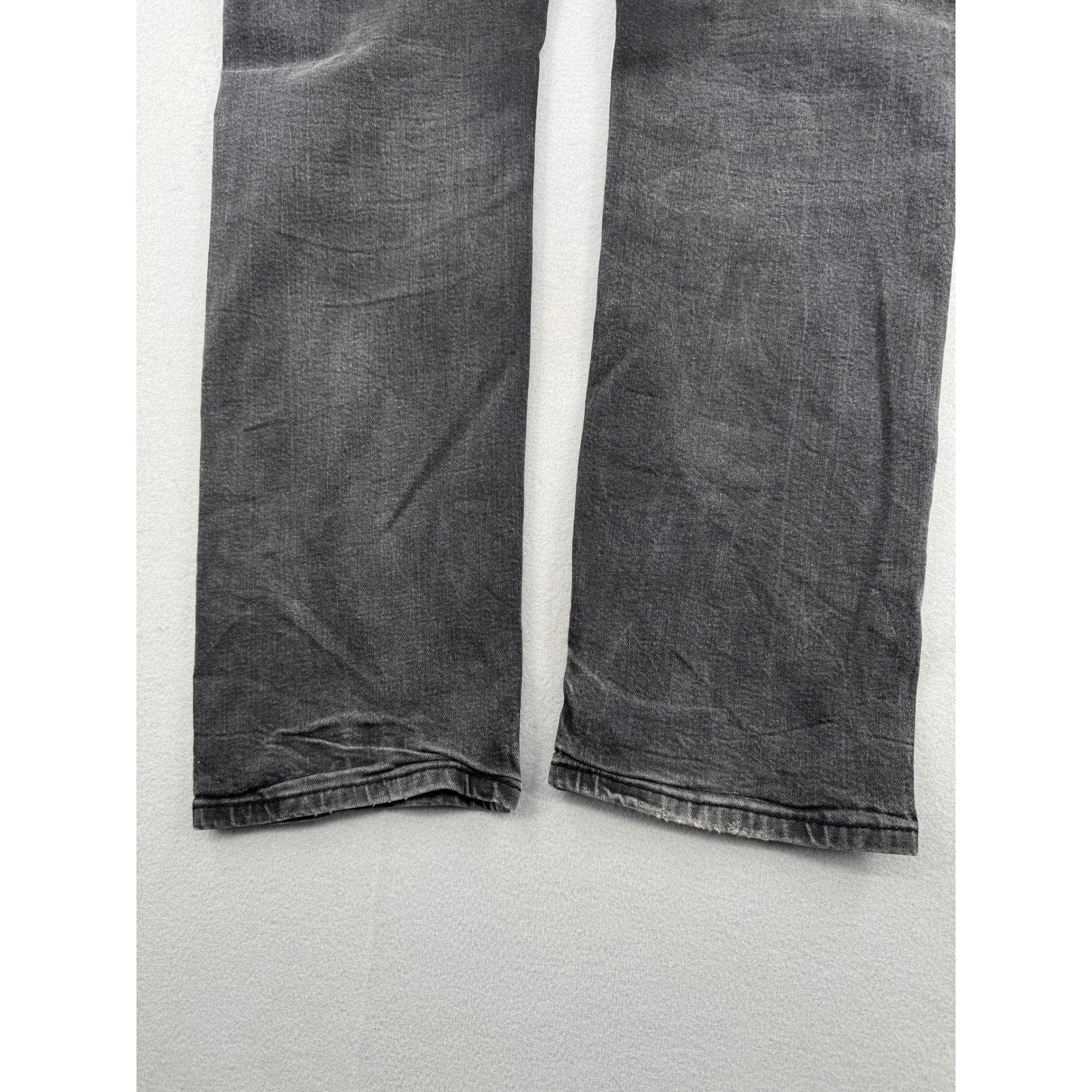 Levis 505 Regular Fit Jeans Mens 36×34 (36×32) Faded Black Straight Leg Denim