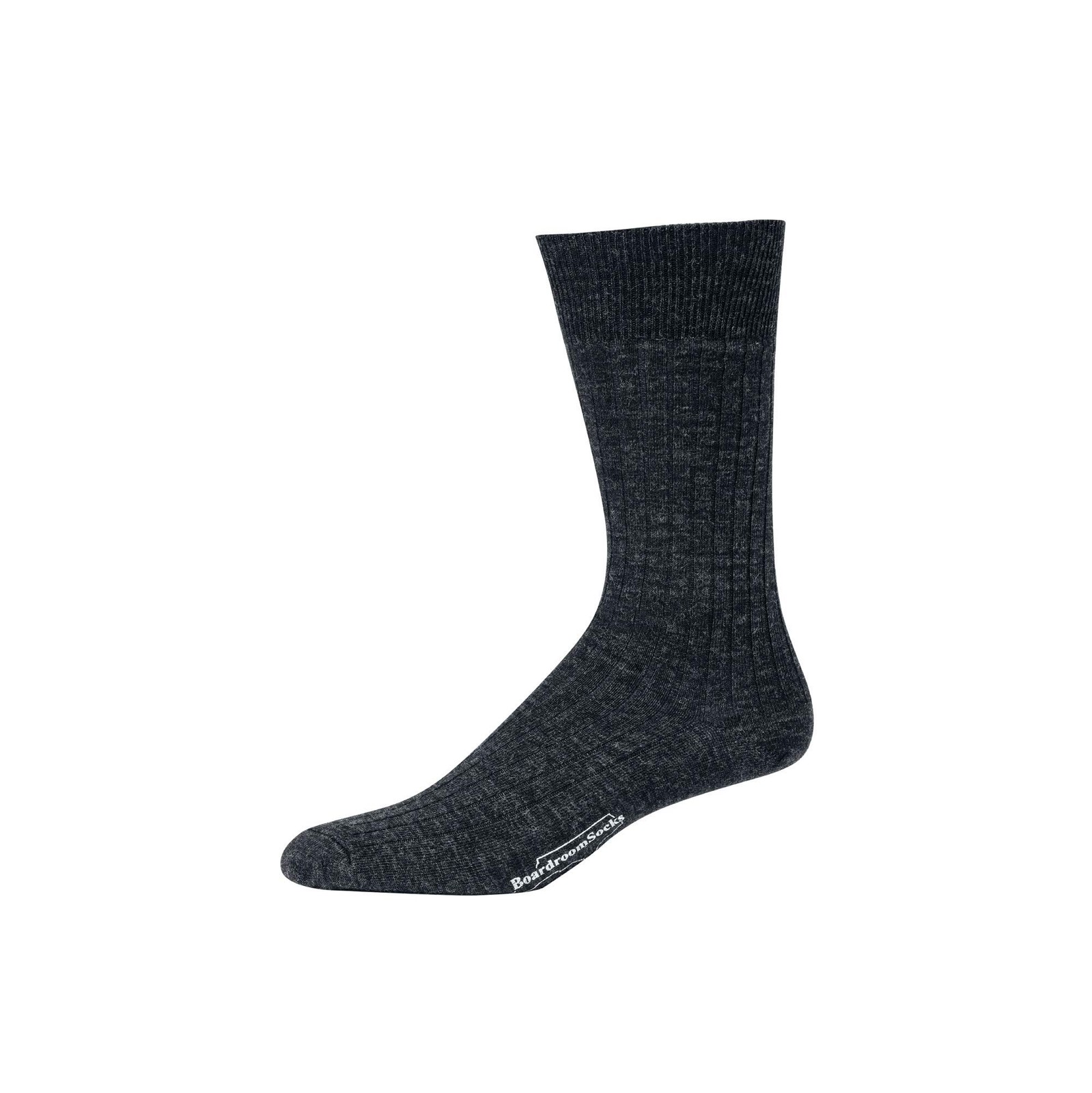 BoardroomSocks Merino Wool Mid-Calf Dress Socks for Men, 8-12, Charcoal