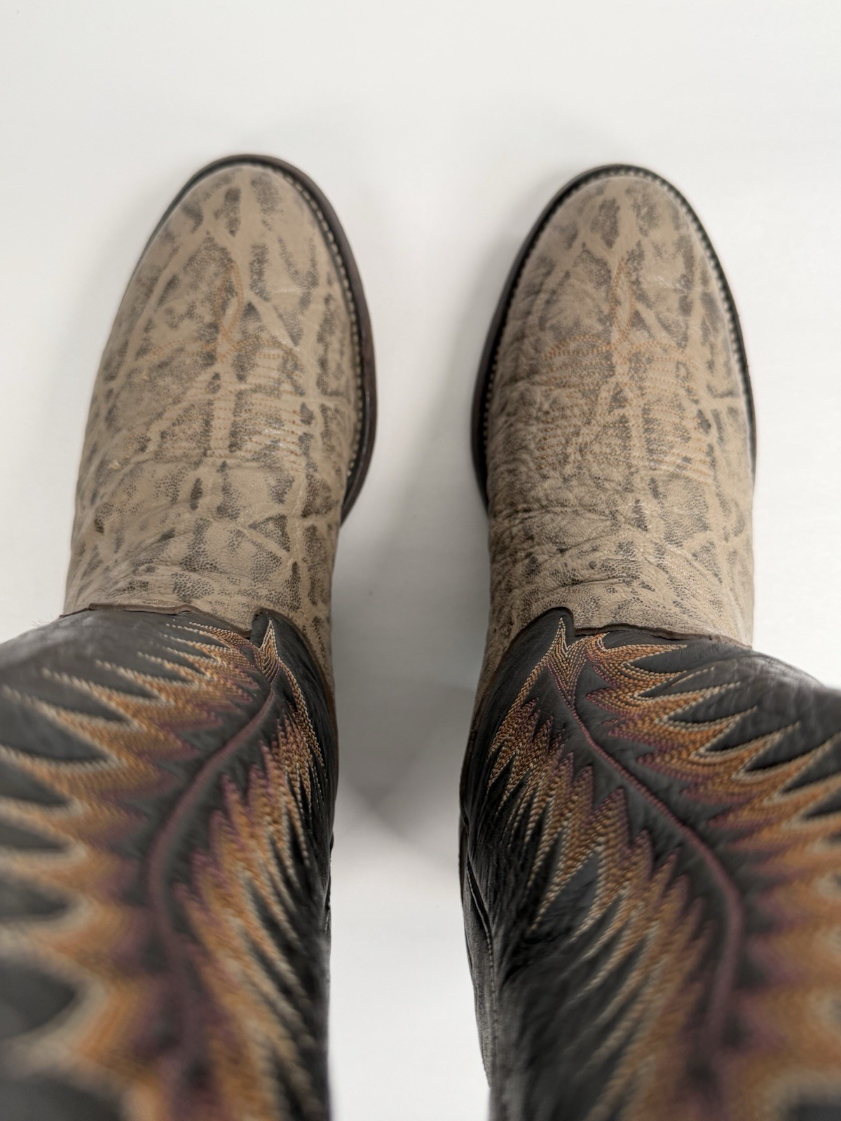 Vintage Men’s Tony Lama Exotic Western Boots Size 10 D 8601 Boots Made In USA