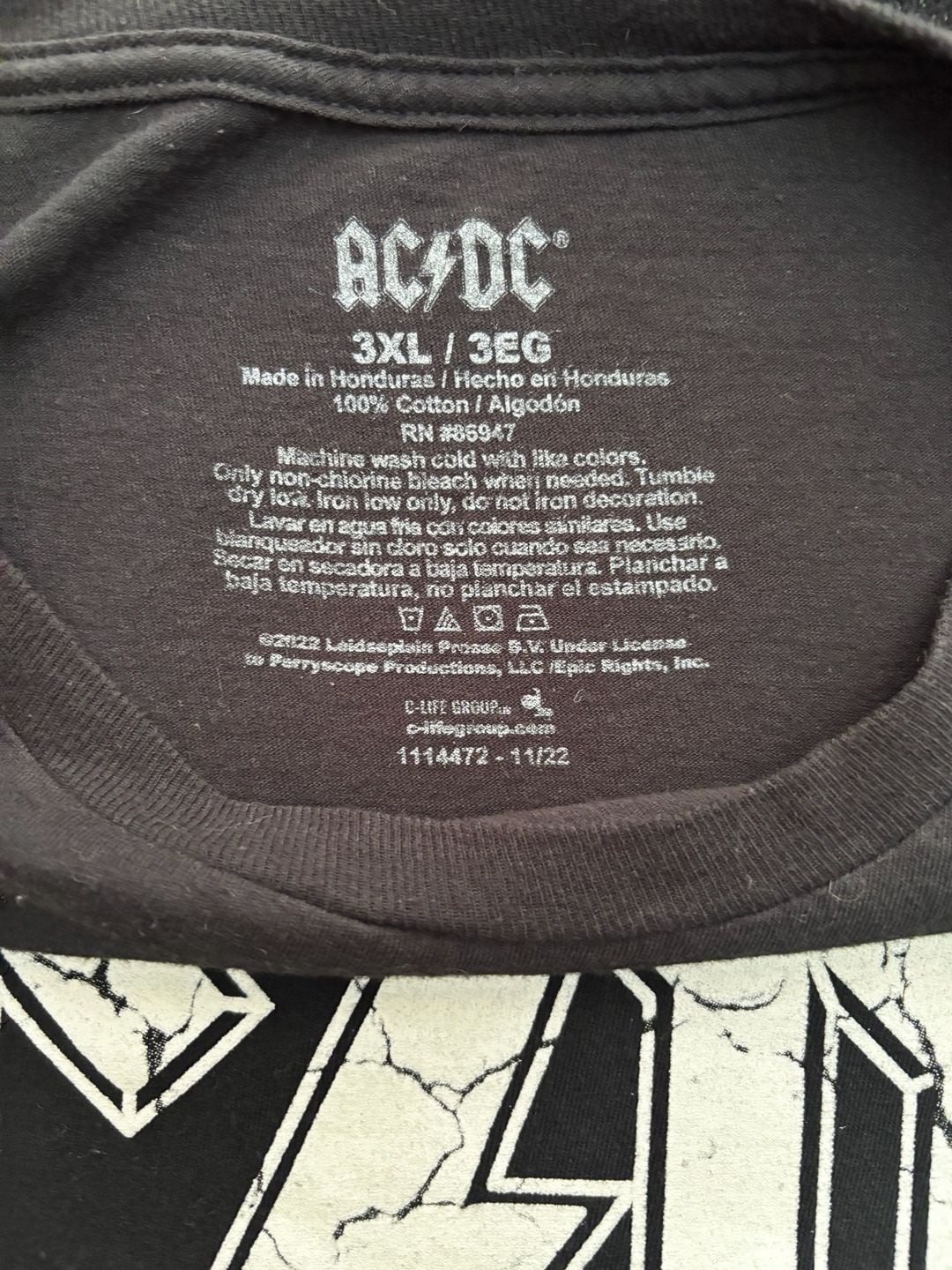 AC/DC For Those About To Rock Cannon Graphic Tee 3XL