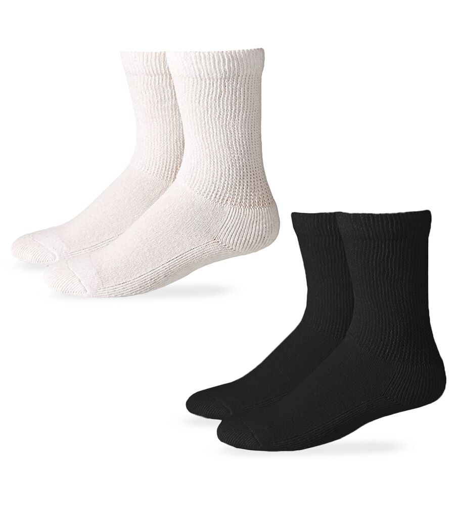 Carolina Ultimate Non-Binding Diabetic Health Mens Womens Crew Ankle Socks 4 PK