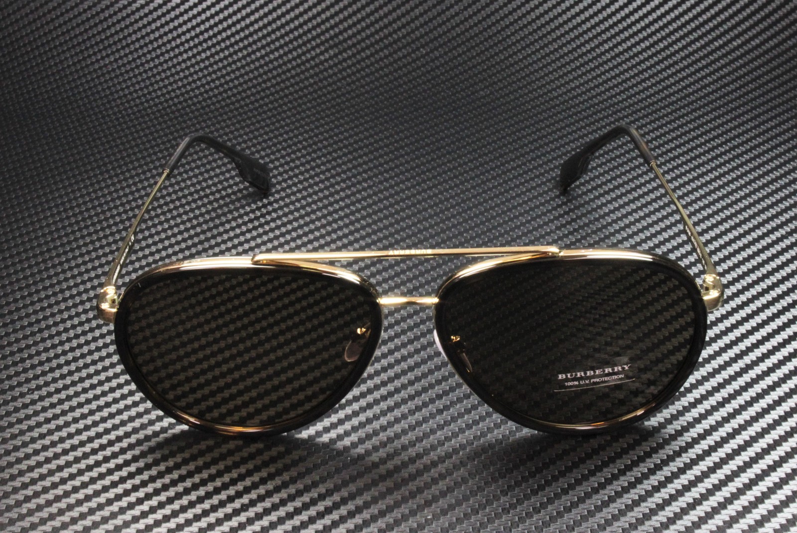BURBERRY Oliver BE3125 101773 Gold Dark Brown 59 mm Men’s Sunglasses
