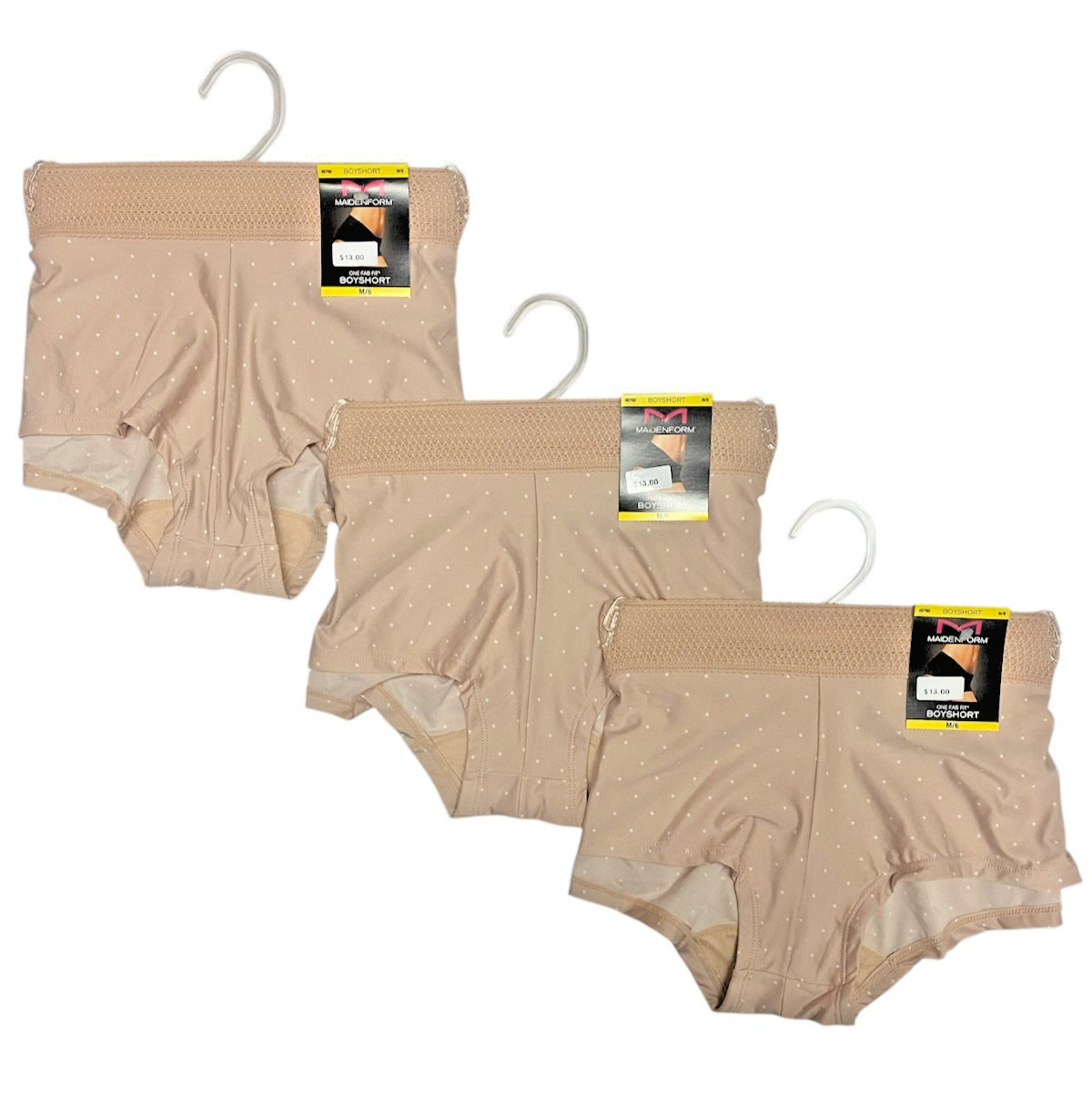 Maidenform Women’s 3 Pack Boyshort with Lace – 40760