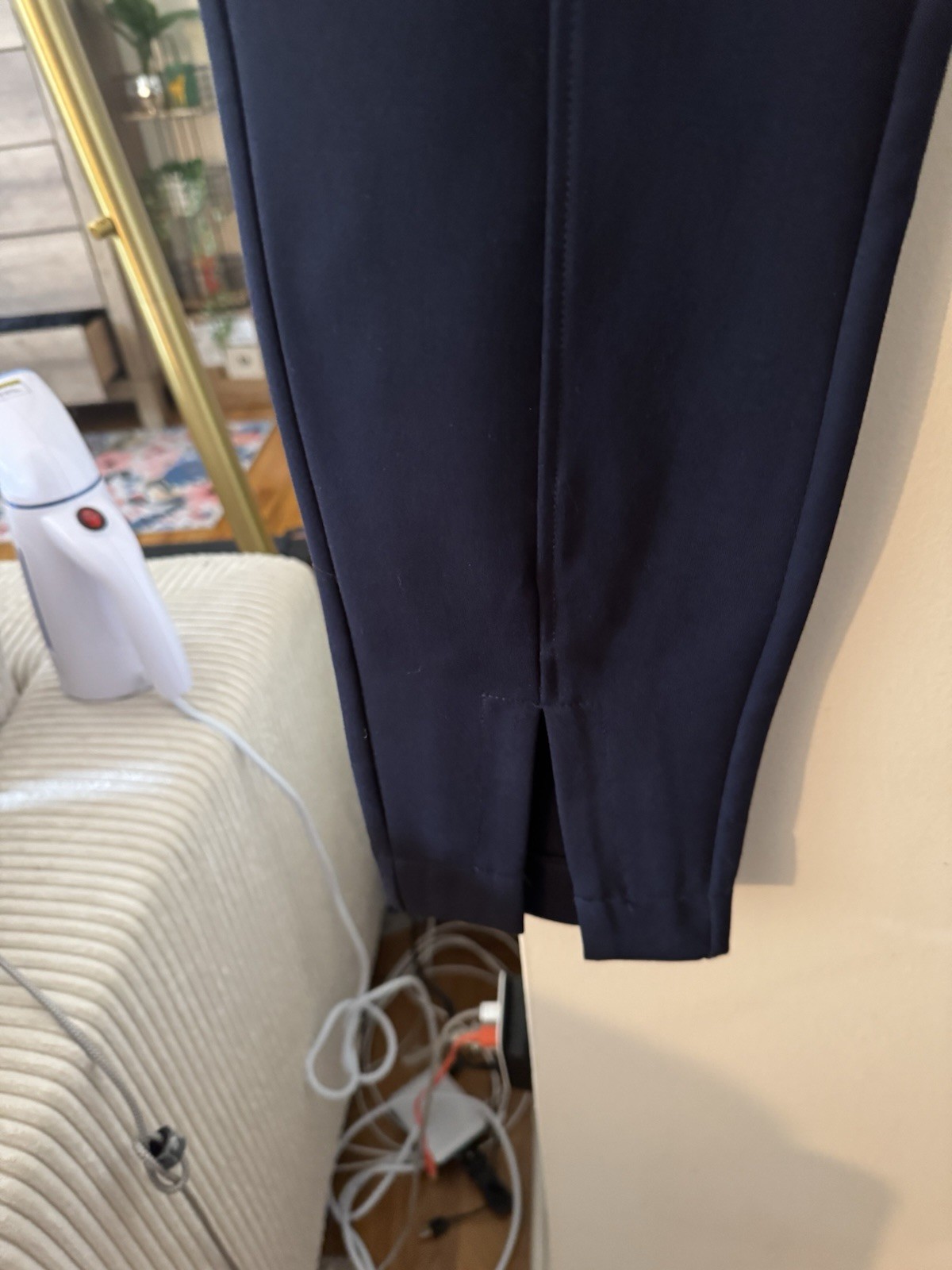 Pure Navy Hugh Waisted Pull On Navy Split Pants Revolve Stretchy