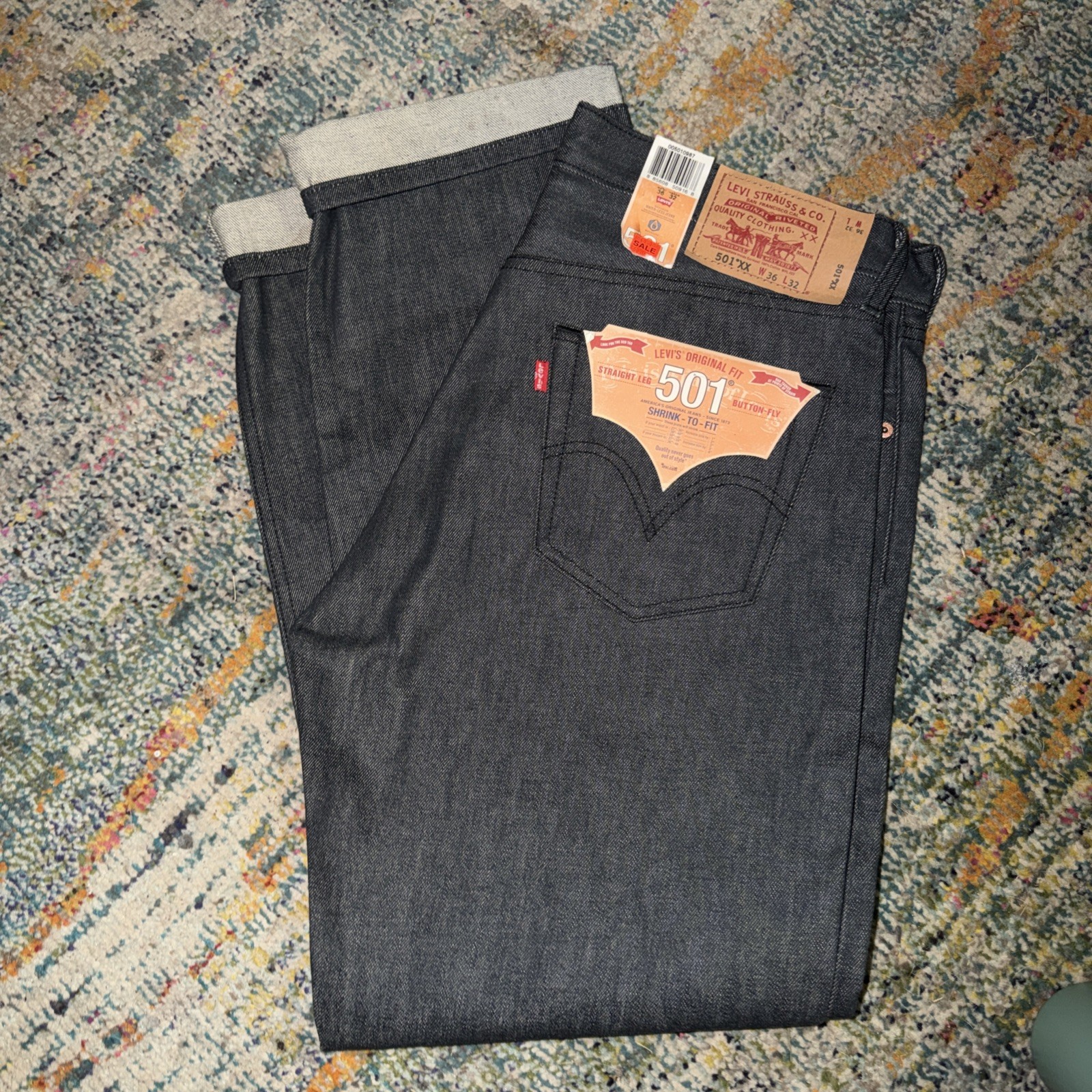 Levi’s 501 Original Fit Men’s Jeans – Black, Size 36/32