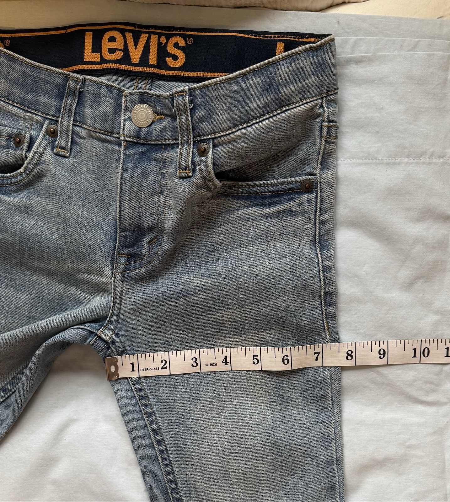 Levi’s Boys 510 Stretch Blue Jeans Size 8 Zipper Closure Inseam 22.5 inch..