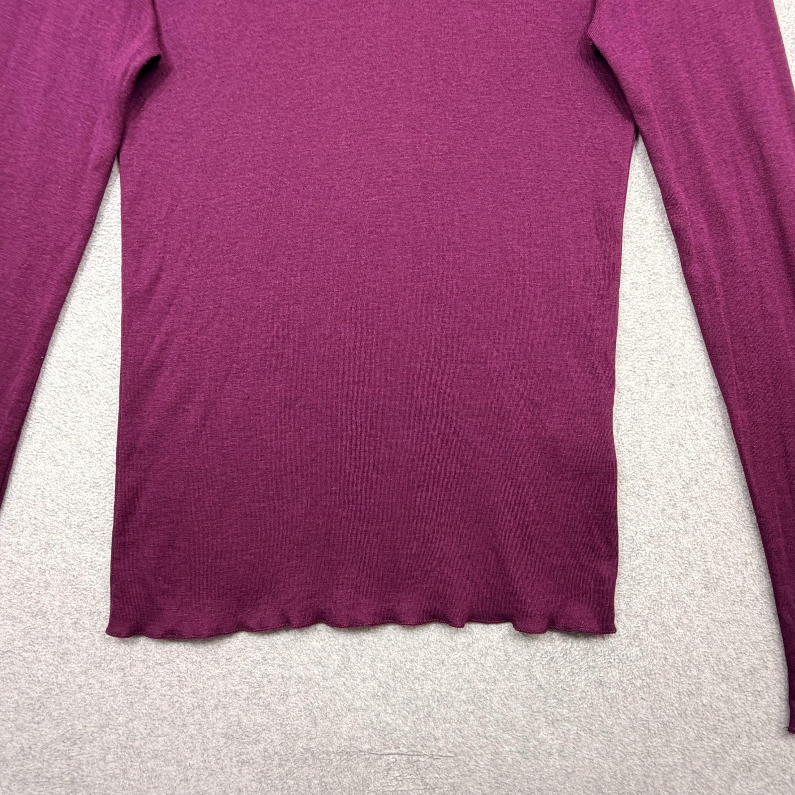 Ralph Lauren Sport Top Womens Large Magenta Turtleneck Long Sleeve Lightweight