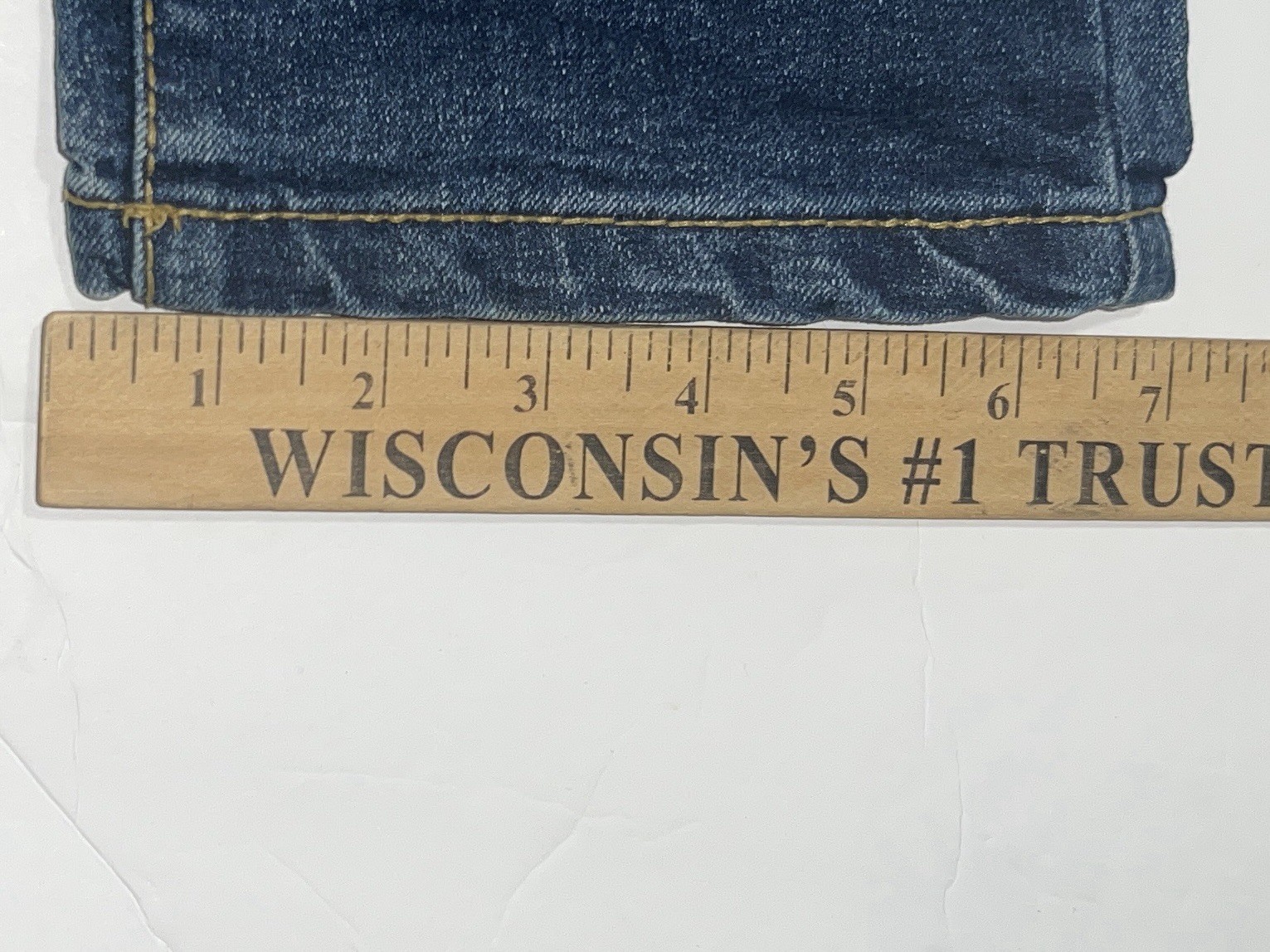 True Religion Girls GENO RELAXED SLIM Dark Blue Distressed Denim Jeans Size 16
