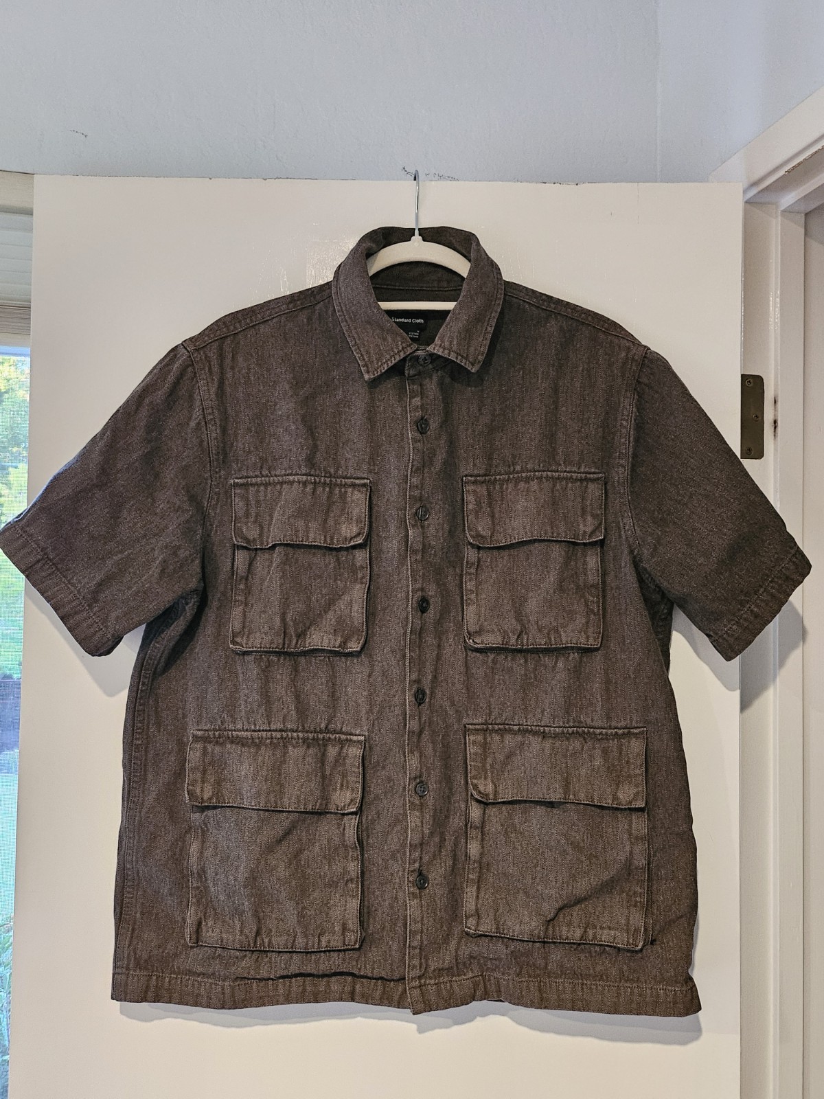 Urban Outfitter Standard Cloth Brown Button Up Utility Shirt Size M