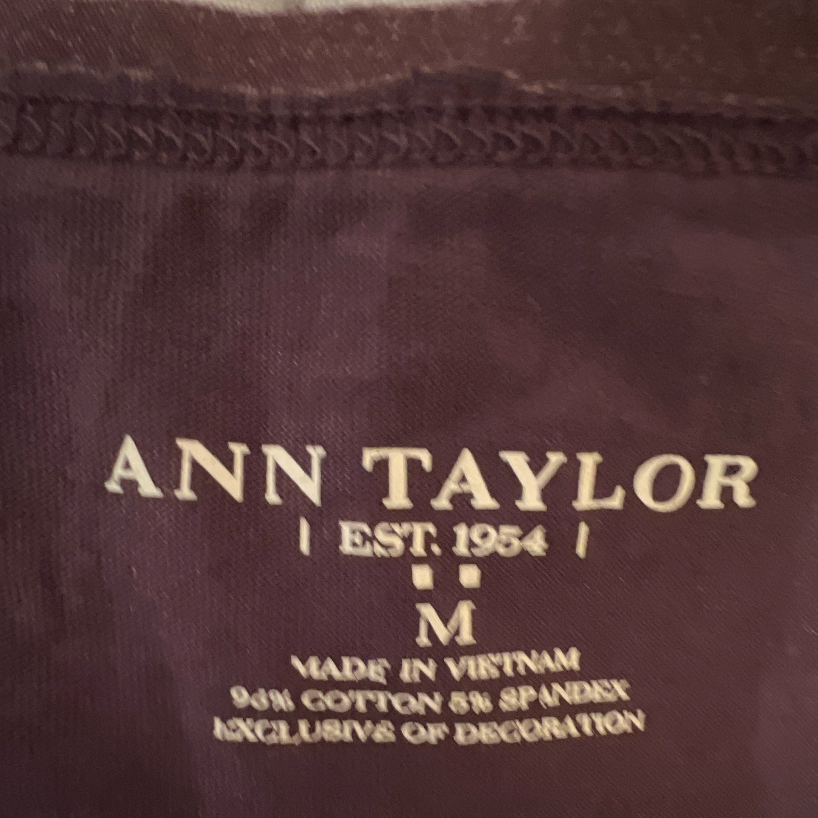 Ann Taylor Women’s Brown Solid Camisole Strap Accent Cotton/Spandex, M Regular