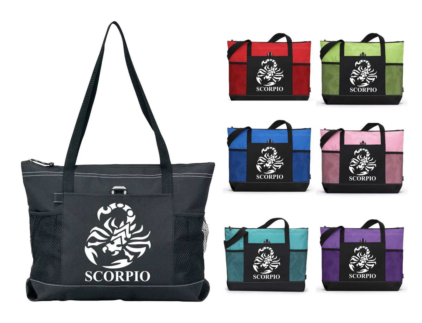 SCORPIO SCORPION ZODIAC SIGN CUSTOM TOTE PURSE OVERNIGHT TRAVEL GYM SPORT BAG