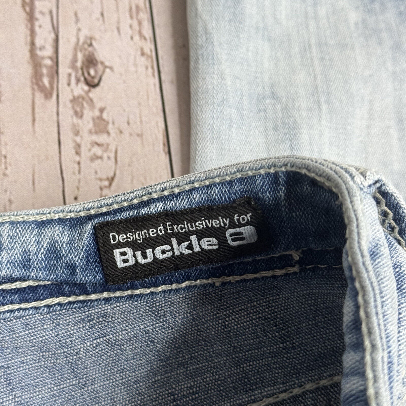 Buckle Salvage Jeans Mens 30R Blue Denim Mayhem Regular Bootcut Distressed 30×30