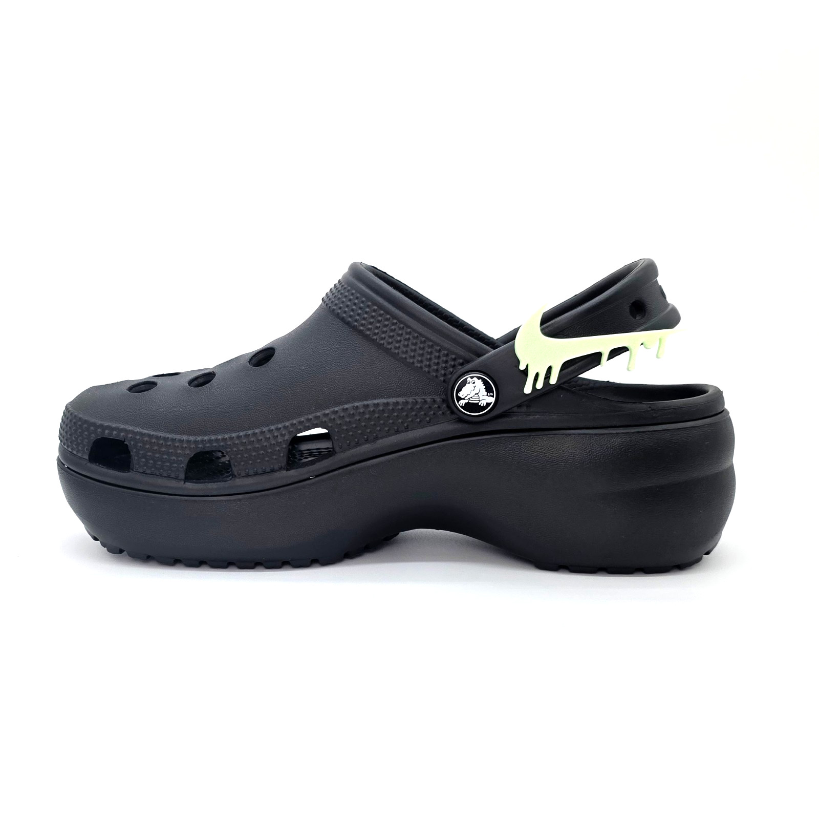 2 Dripping Nike Style Swoosh Croc Charms Glow in the Dark Hype Shoe Accessories