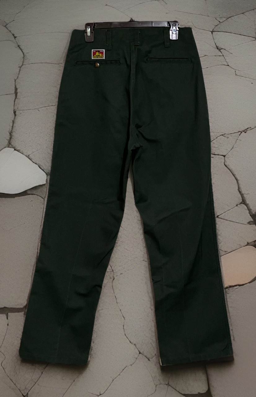 NWOT-MINT BEN DAVIS 32 x 32 GREEN CANVAS CHINO PANTS JEANS MENS