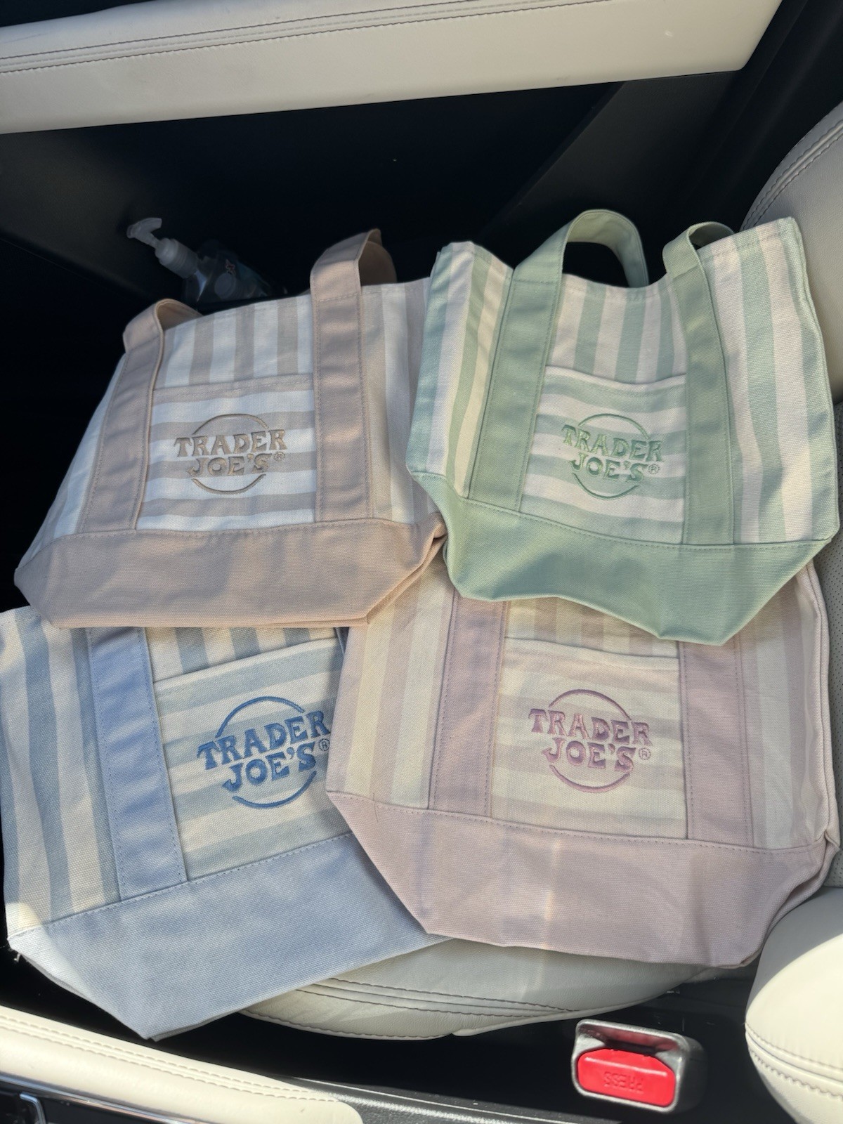 Limited Edition Trader Joe’s Pink Striped Mini Tote Bags *35 dollars per bag