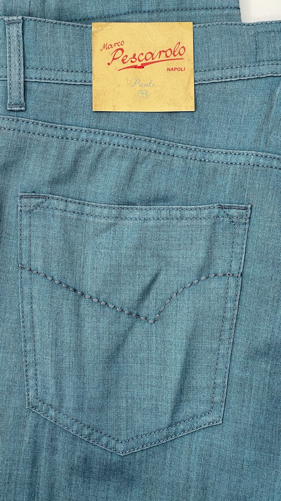 Marco Pescarolo Mens Pants Turquoise Blue Size US 36/ IT 52 Wool 5 Pocket