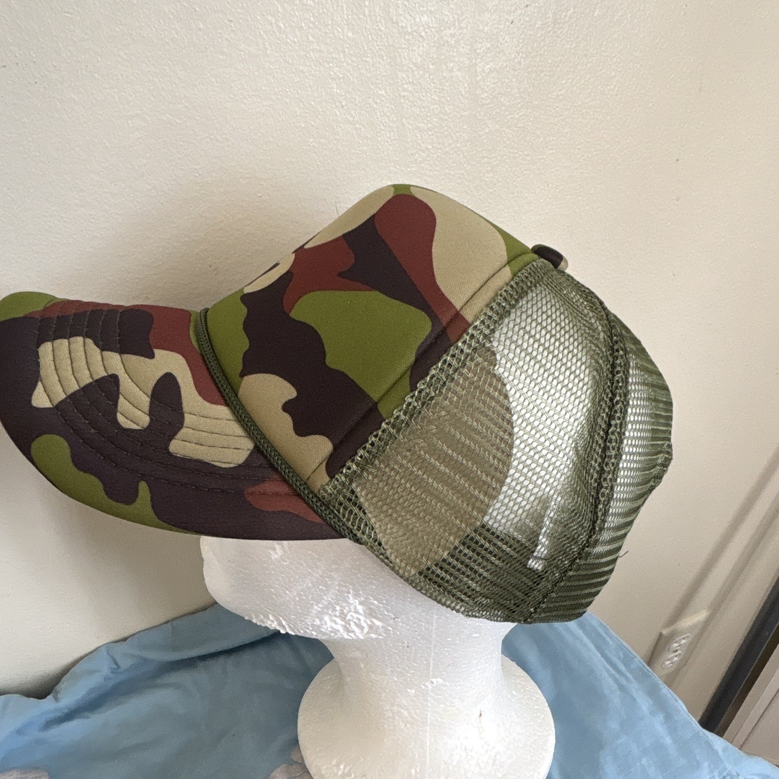 Camouflage Trucker Hat Breathable Mesh Back Green Brown Beige Black One Size