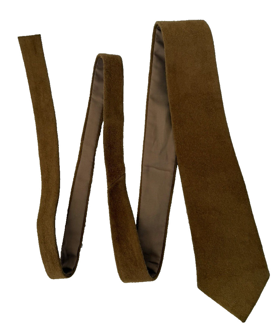 Wapiti Brown Deer Suede Skinny Neck Tie Necktie Genuine Leather New Zealand