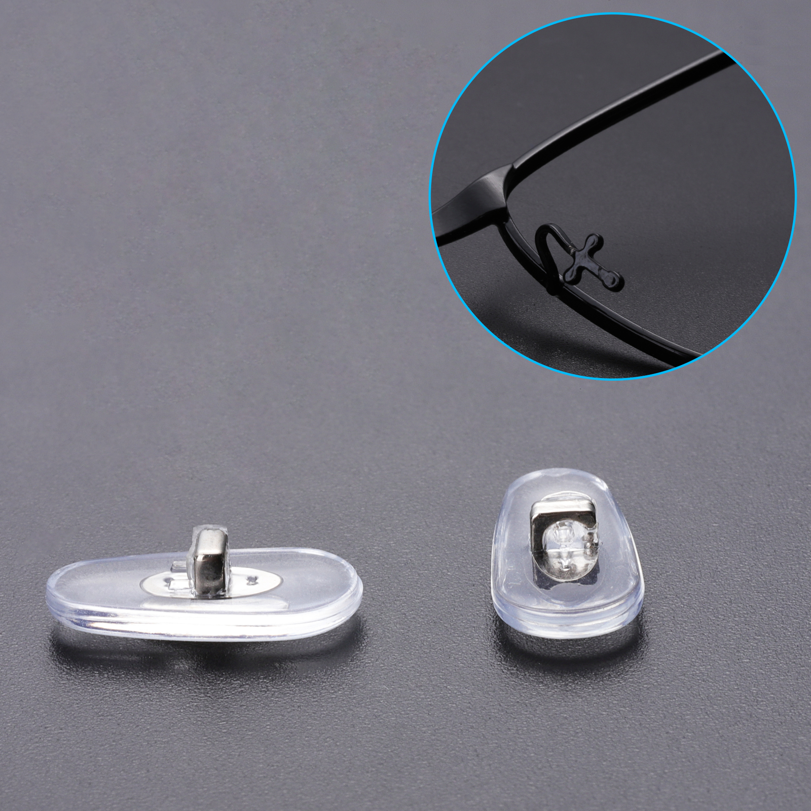 Silicone Replacement Crystal Clear Nose Piece For-RayBan RB3528/ RB3538