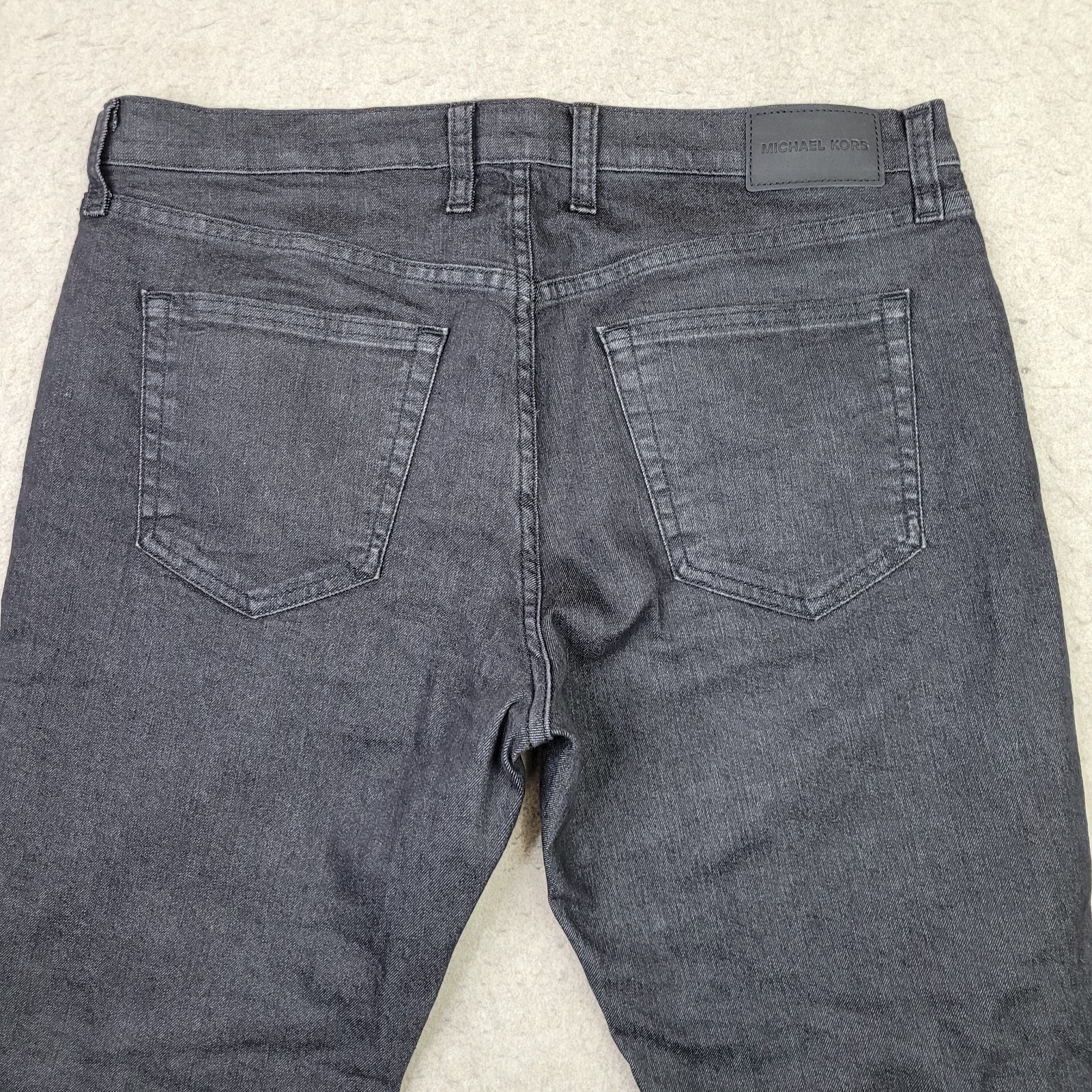 Michael Kors Parker Slim Fit Stretch Black Denim Jeans 36×30 Stretch NEW
