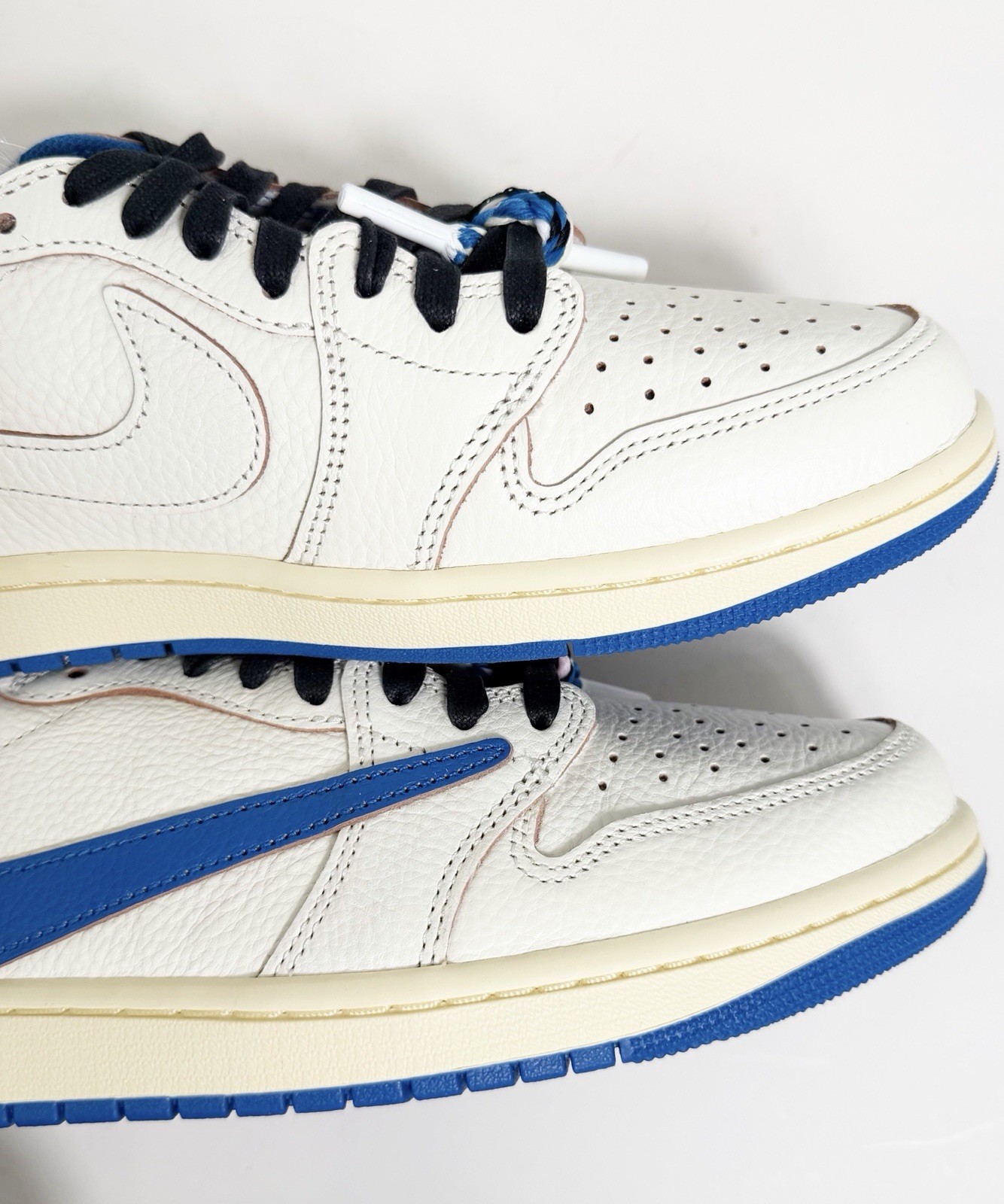 Nike Travis Scott X Fragment Air Jordan 1 Retro OG Sail Military Blue Size 10