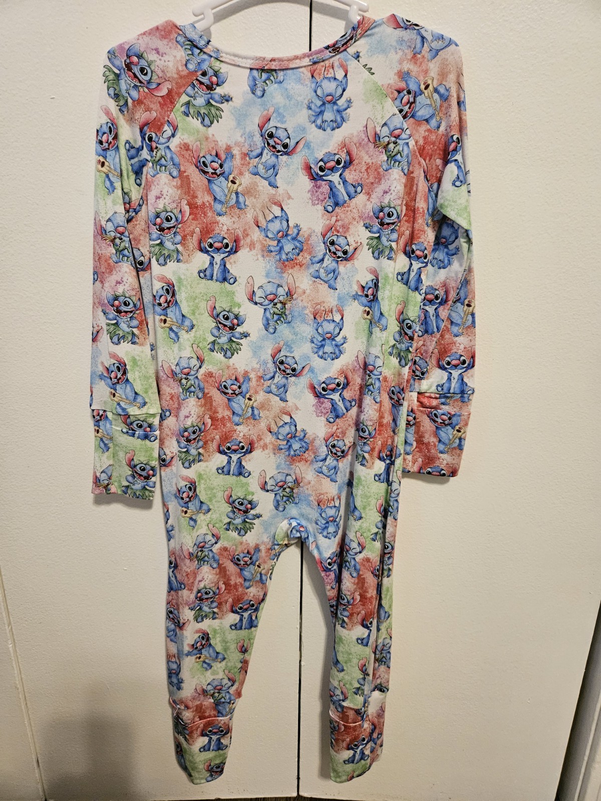 Bamboo Disney Stitch Graphic Print Zip Sleeper Long Sleeve 18-24M