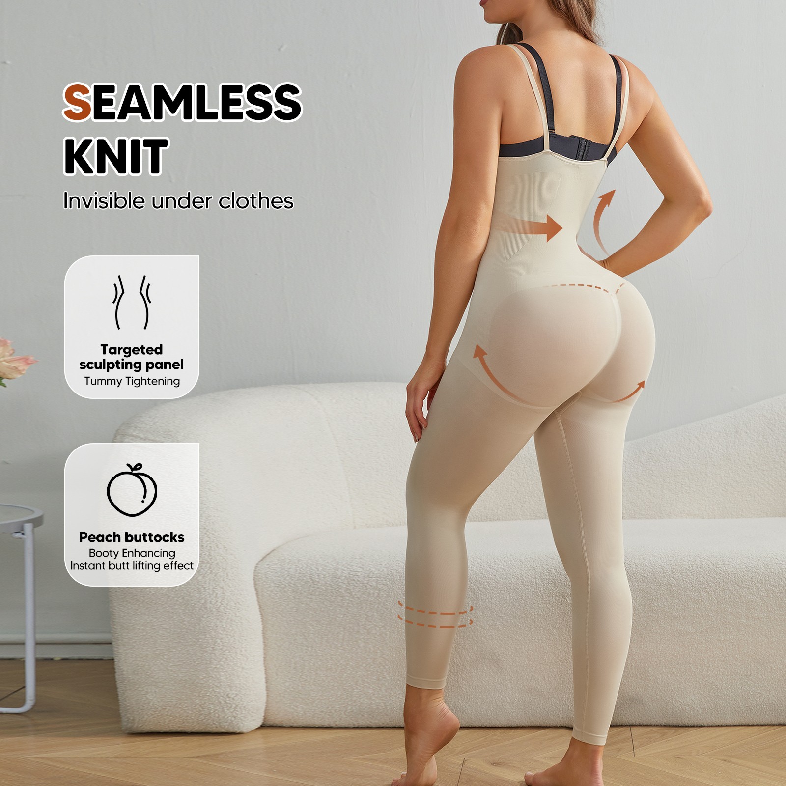 Open Bust Bodysuit Shapewear for Women Tummy Control Thigh Slimmer Butt Lifting