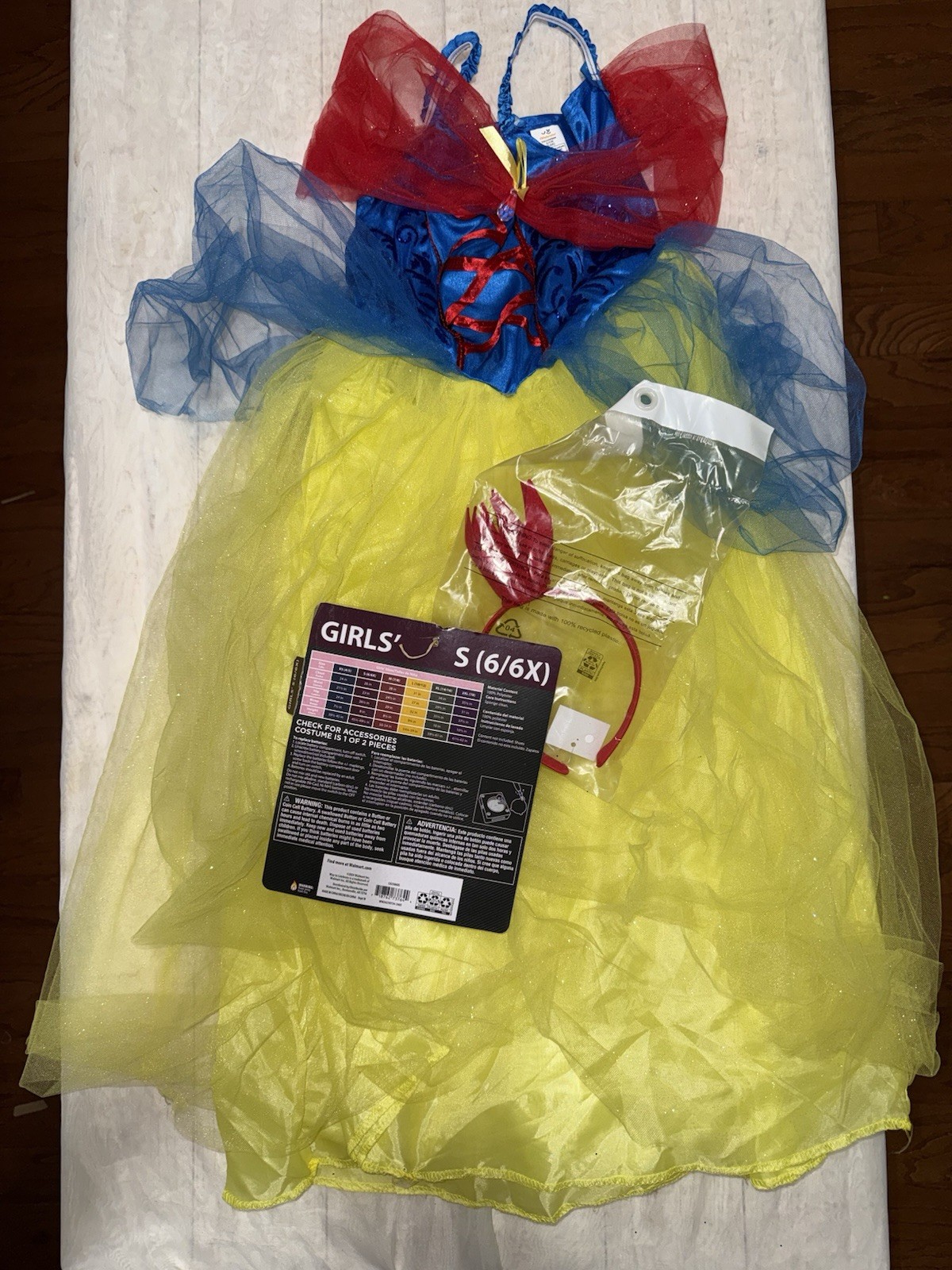 Snow White Dress Costume S(6/6x) Light-up Dress Halloween