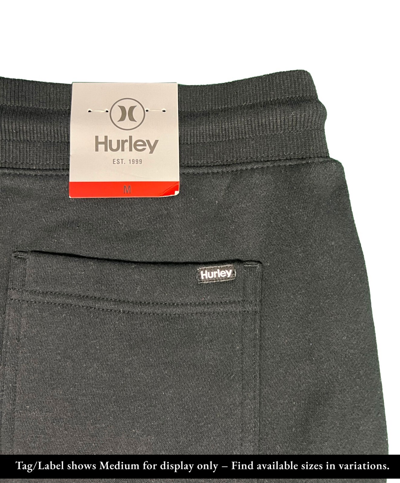 Hurley Men’s Fleece Jogger Black – Dark Grey Heather – Navy (S03)