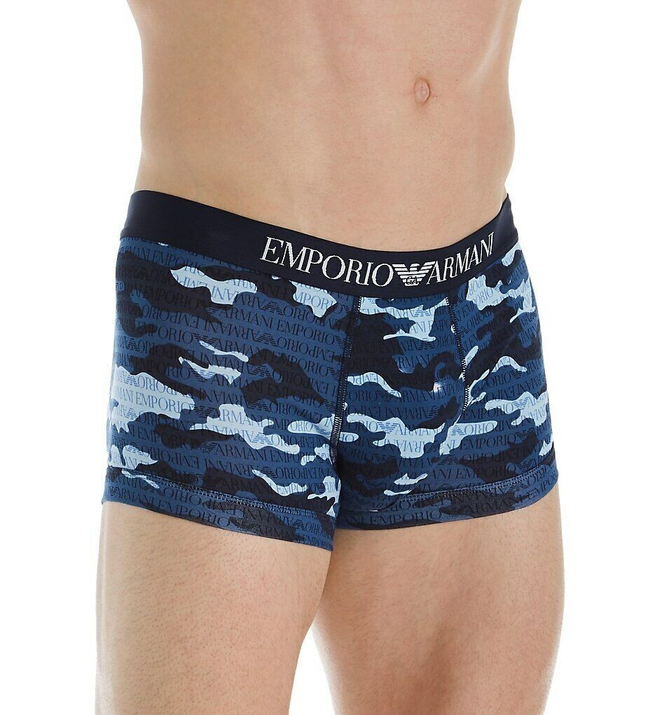 EMPORIO ARMANI LOGO BAND TRUNK Boxer Shorts Cotton Blend New