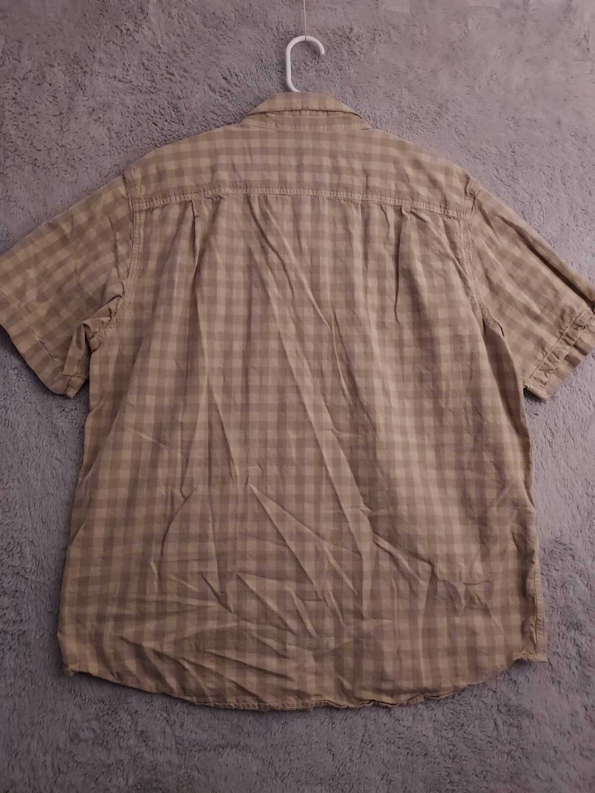 Carhartt Shirt Mens Large Midweight Casual Workwear Beige Loose Fit Work XL