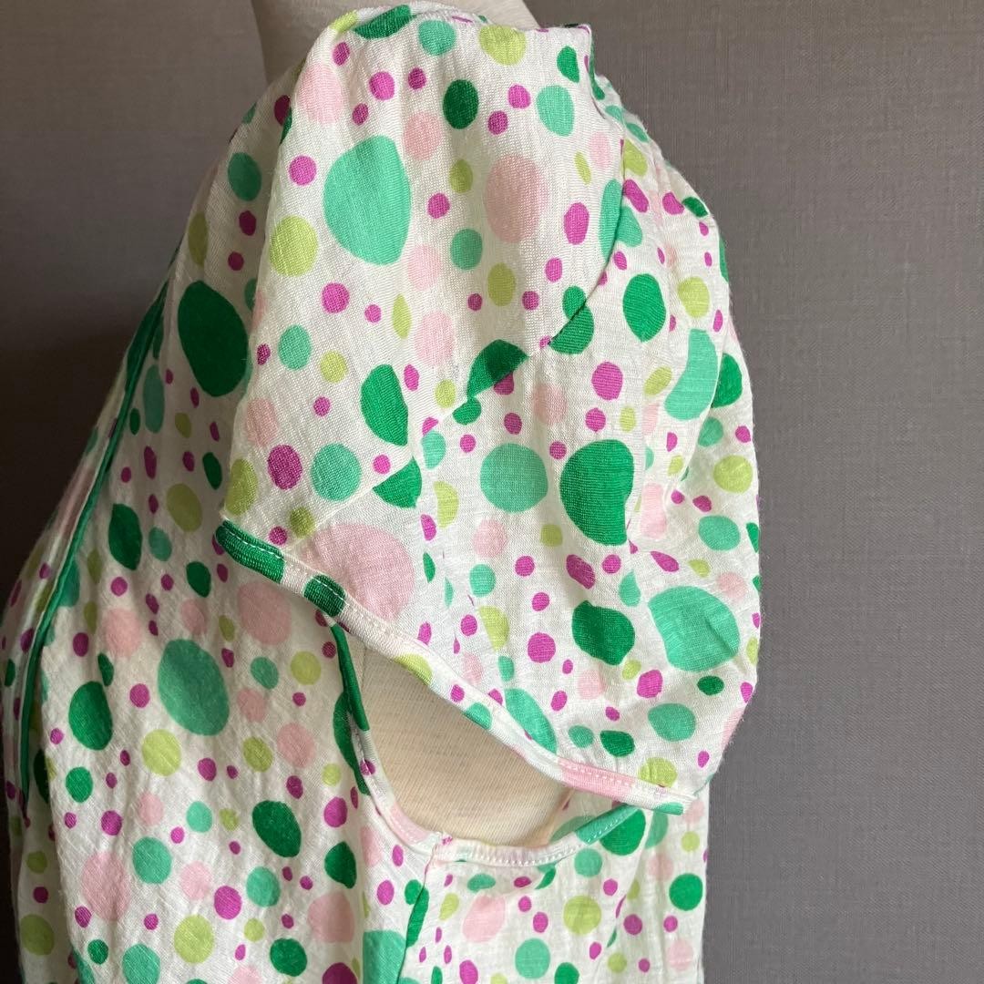 Tsumori Chisato Dot Pattern Round Neck Blouse Size 2/M Lightweight Casual