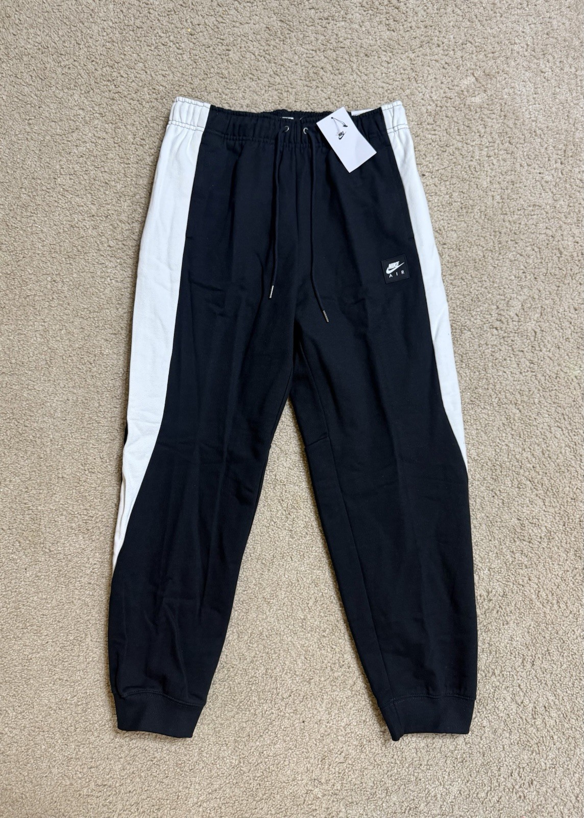 Nike Air Men’s Fleece Sweatsuit Tracksuit Hoodie & Pants Set Black NEW Sz M, L