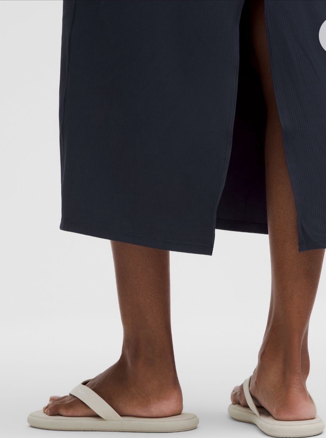 lululemon all aligned ribbed midi dress In Navy BLUE SZ 14 NWT