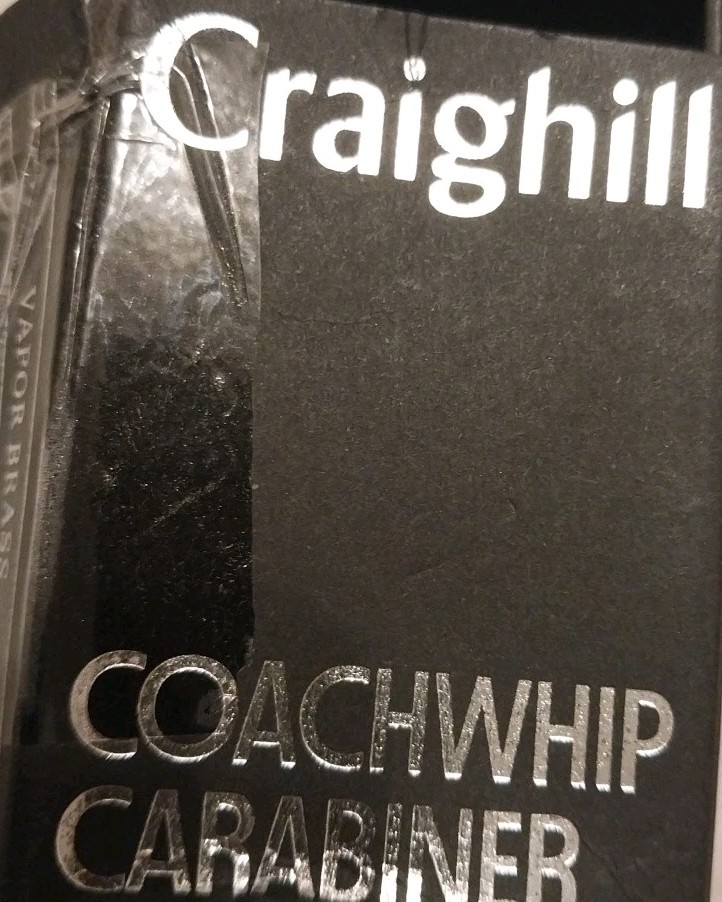 Craighill Coachwhip Carabiner Brass Key Holder EDC Accessory w/ Original Box