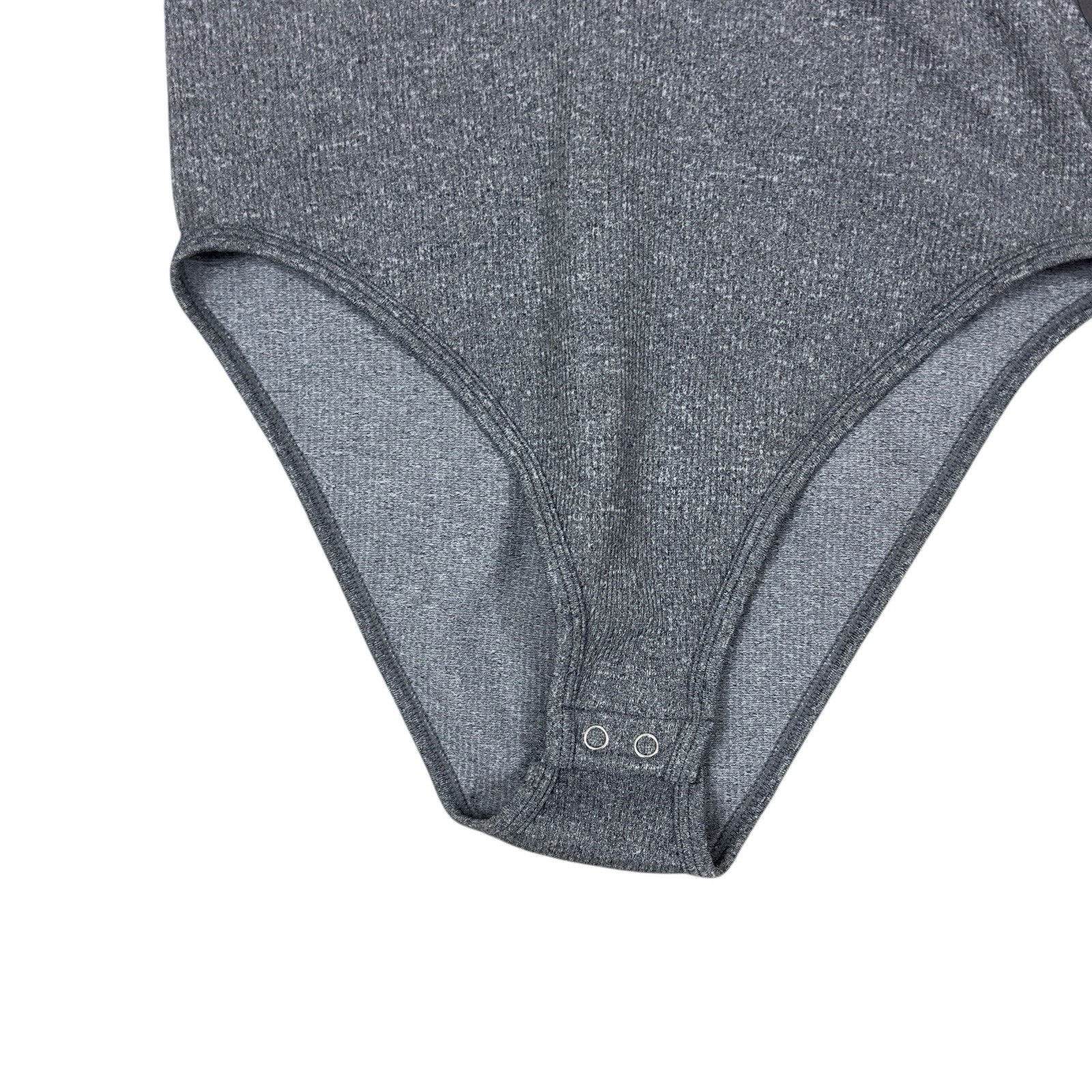 Pink Dot Bodysuit, Snap-crotch Top, Gray 92% Nylon 8% Spandex V-Neck Shirt M, L