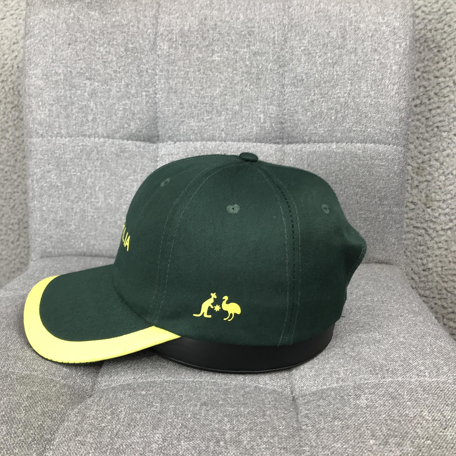 Australia Hat Cap Strap Back One Size Green Mens Kangaroo Emu Patriotic Baseball