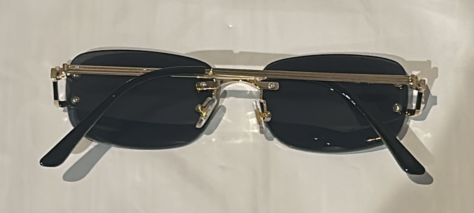 Cartier Big C Without Diamond Cut Black/Gray Frameless Less Brand New