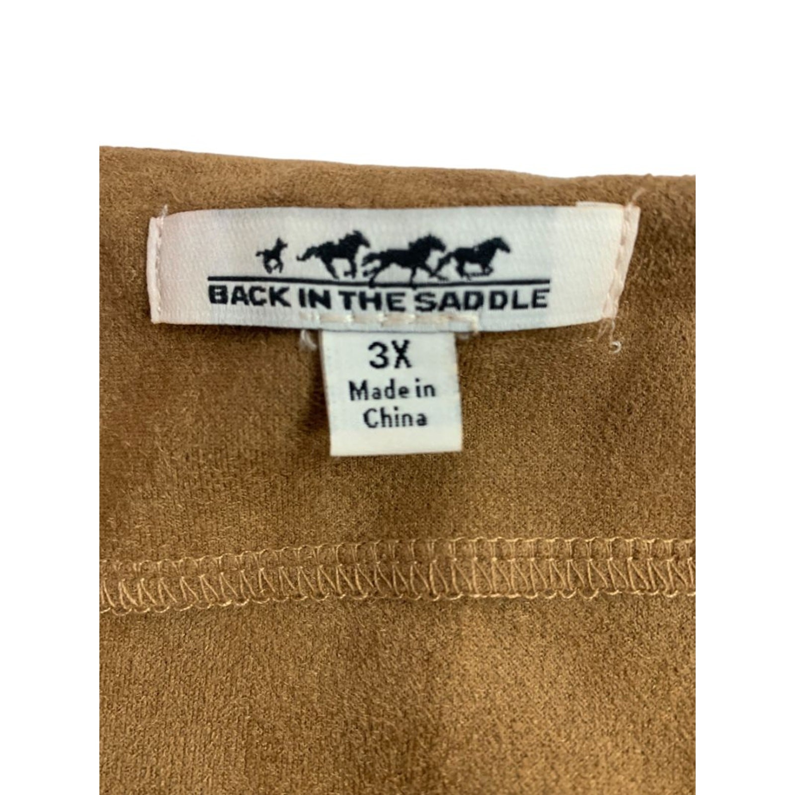 Size 3X Back in the Saddle Brown Fringed Midi Skirt Faux Suede Western