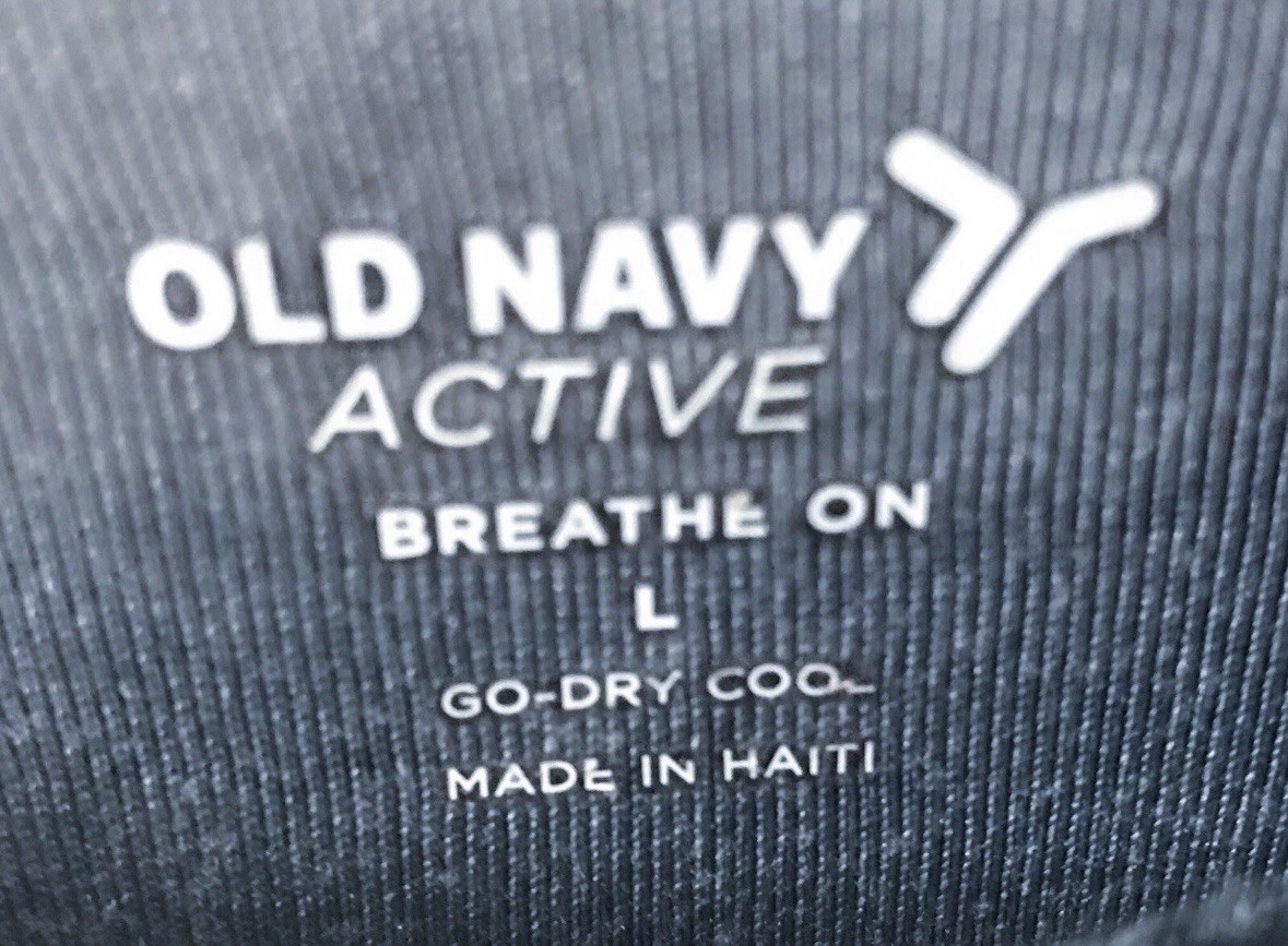 Men’s Old Navy Gray Black Activewear Shirt Size Large Sports Streetwear Casual