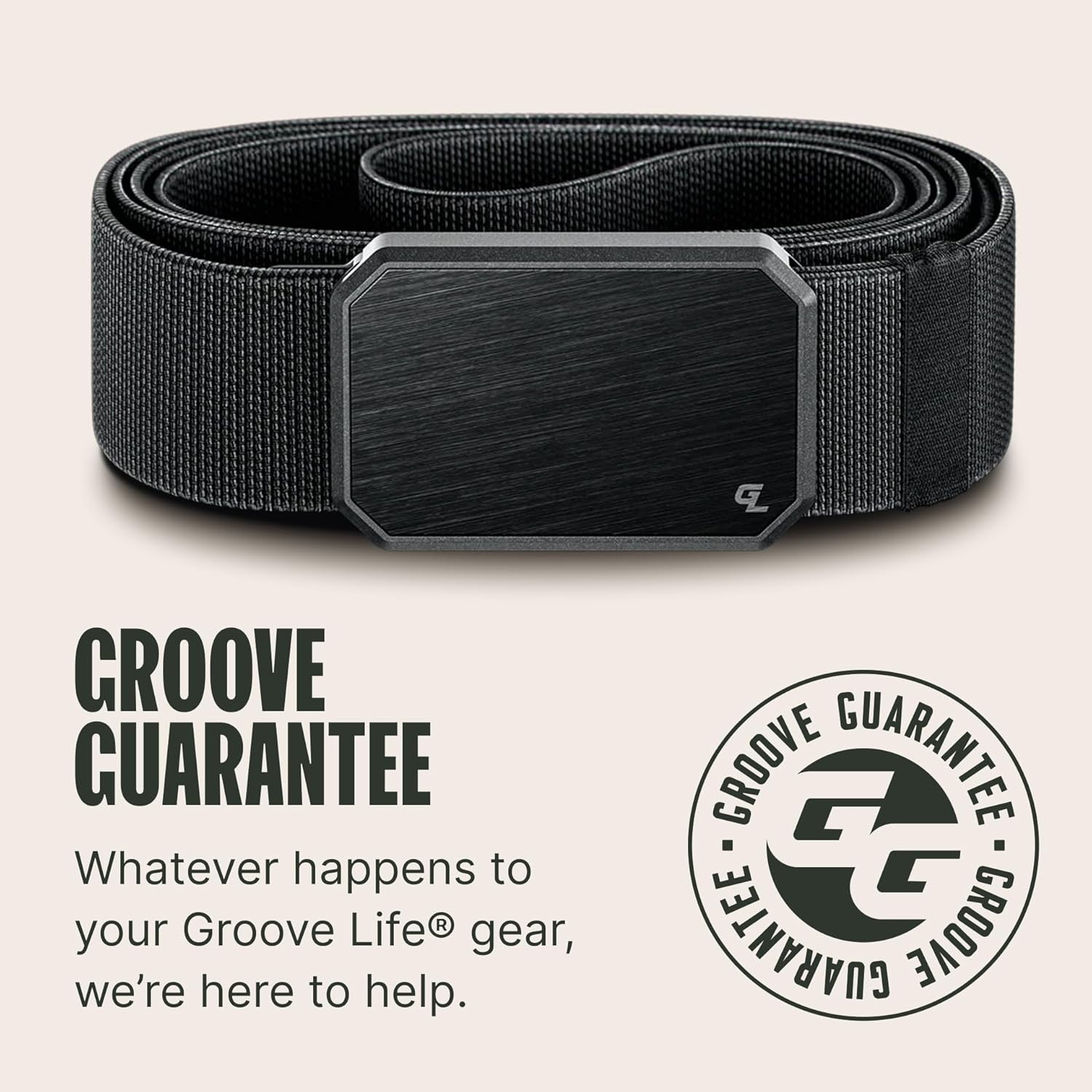 Groove Life Groove Belt OG – Men’S Work Belt – Stretch Nylon, Magnetic Buckle, A